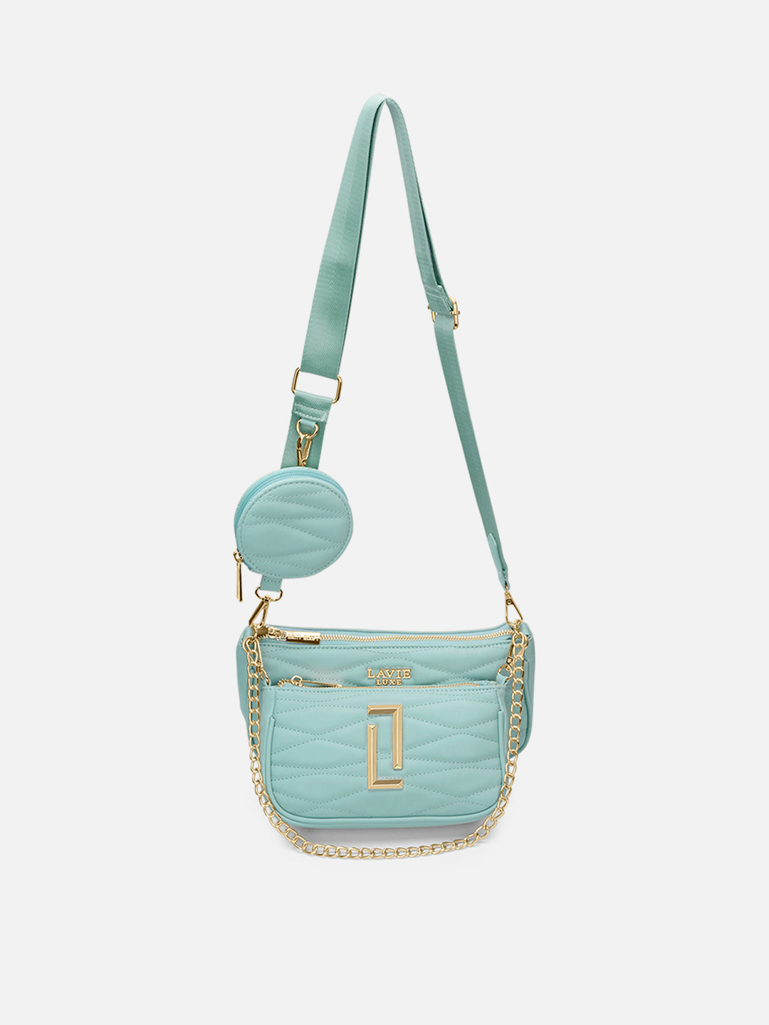 Lucie Quilted 3Piece Slingbag Jelly Mint