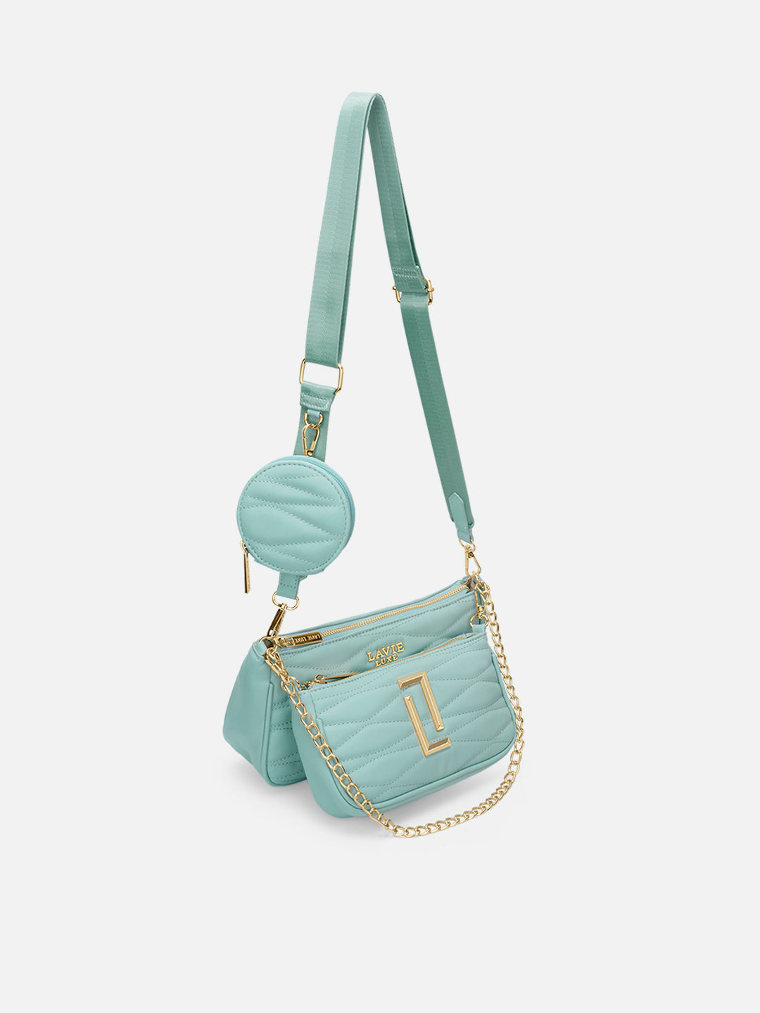 Lucie Quilted 3Piece Slingbag Jelly Mint