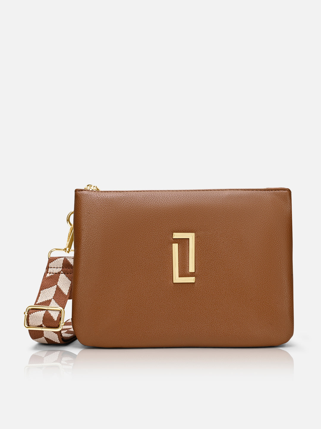 Milan 5Compartment Large Tan Sling Bag