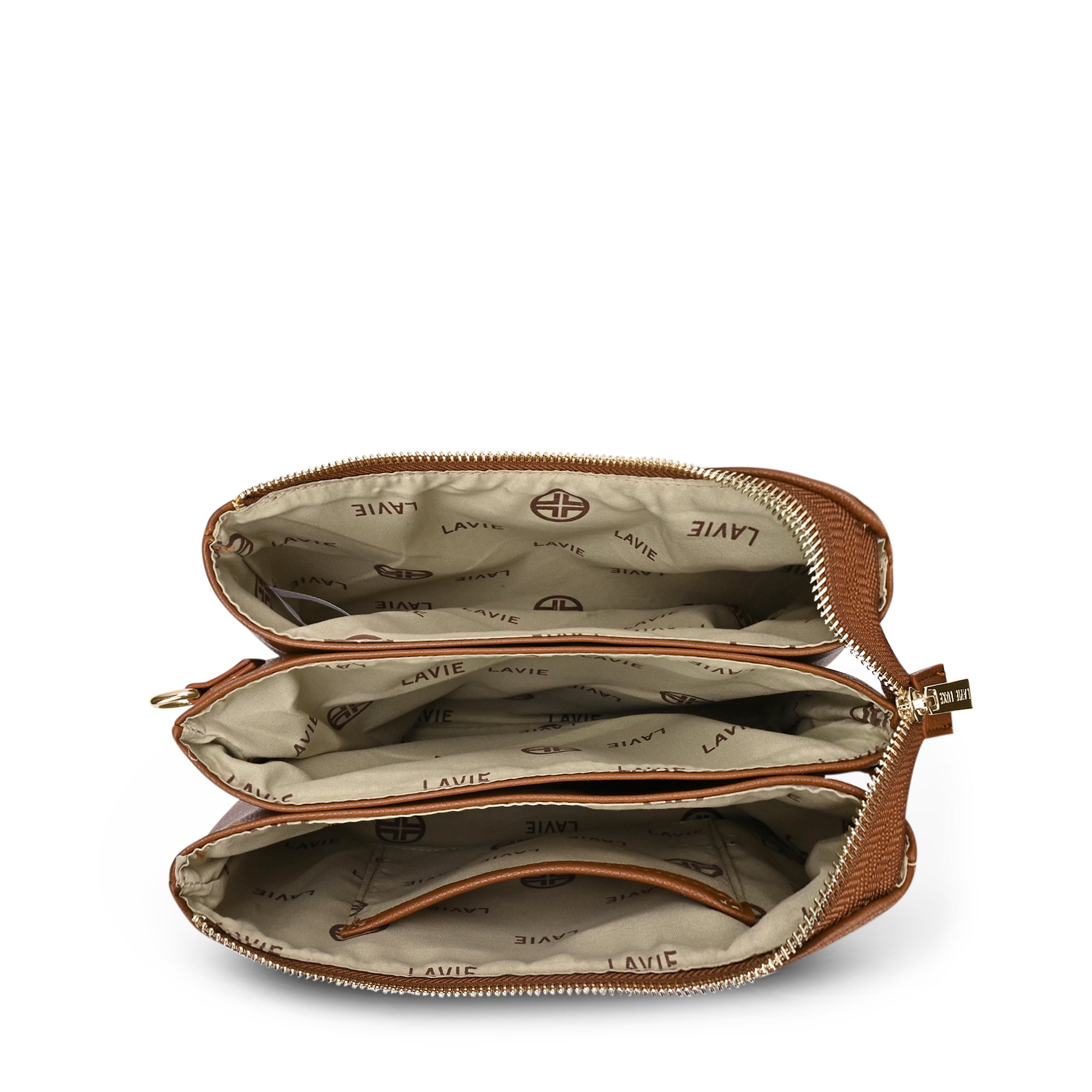 Milan26 5Compartment Sling Bag Tan