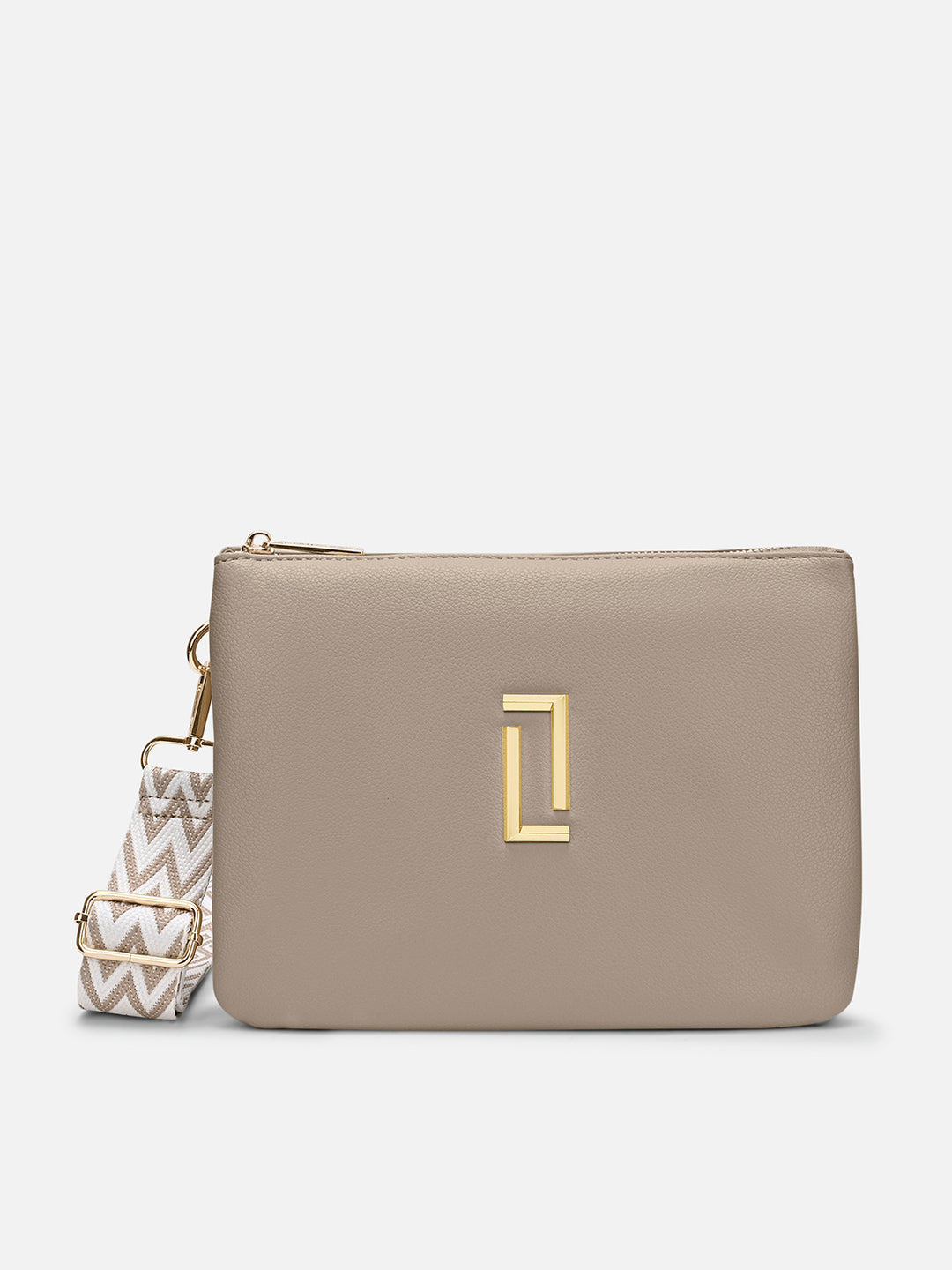 Milan 5Compartment Large Taupe Sling Bag