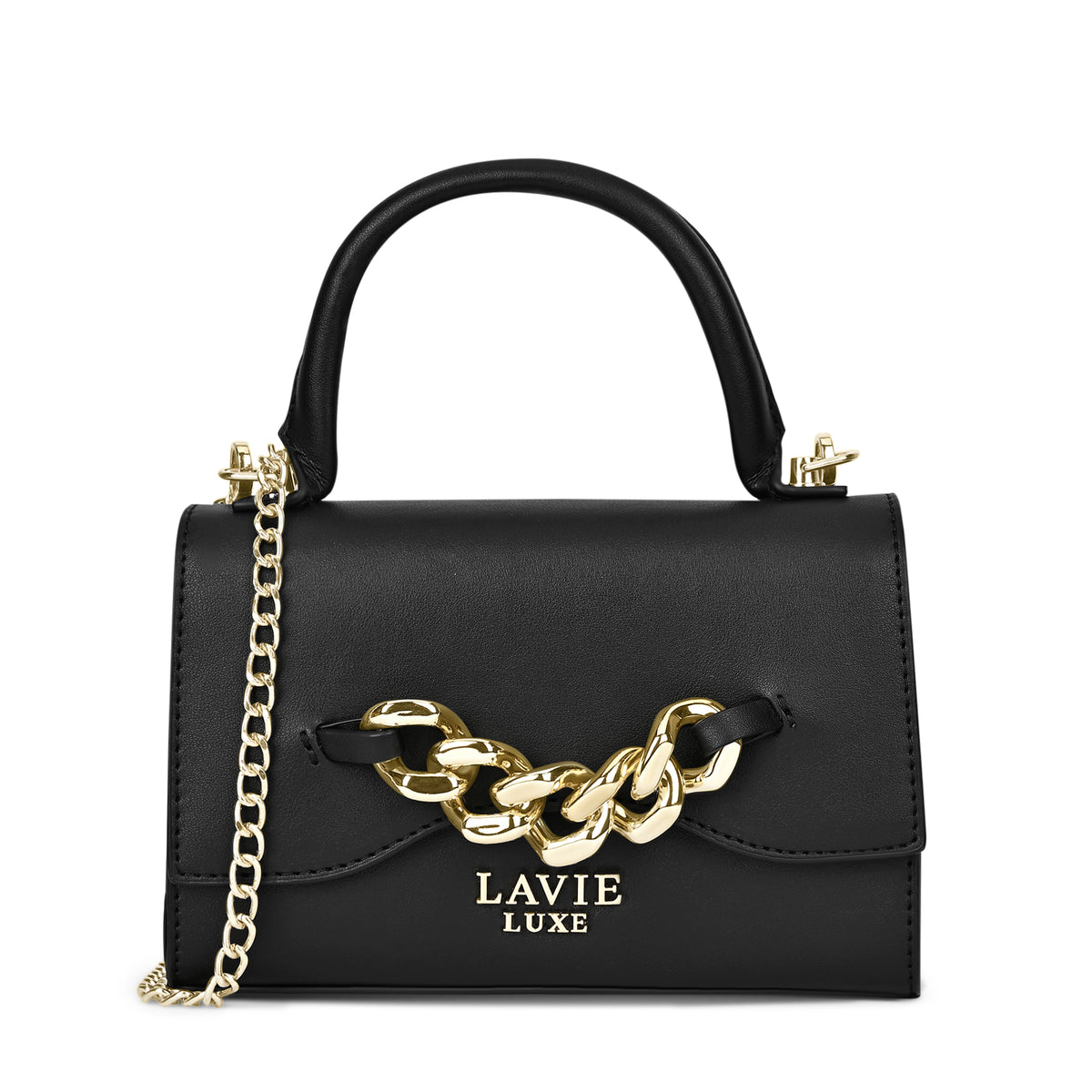 Chain26 Flap Sling Bag Black