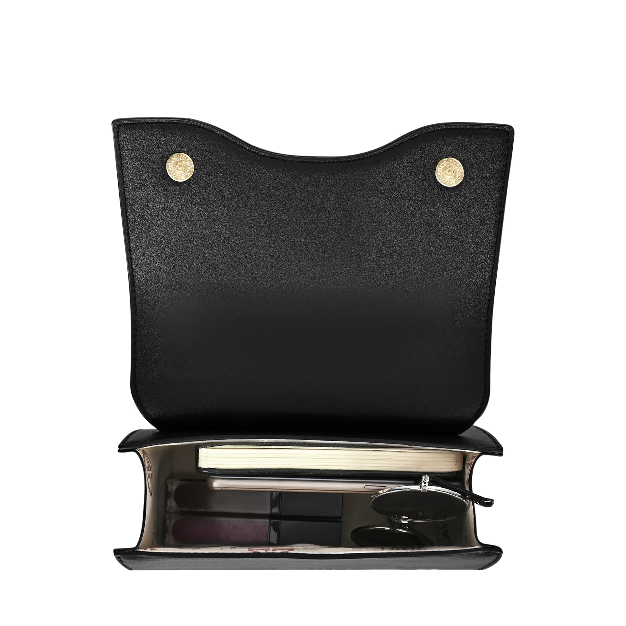 Chain26 Flap Sling Bag Black