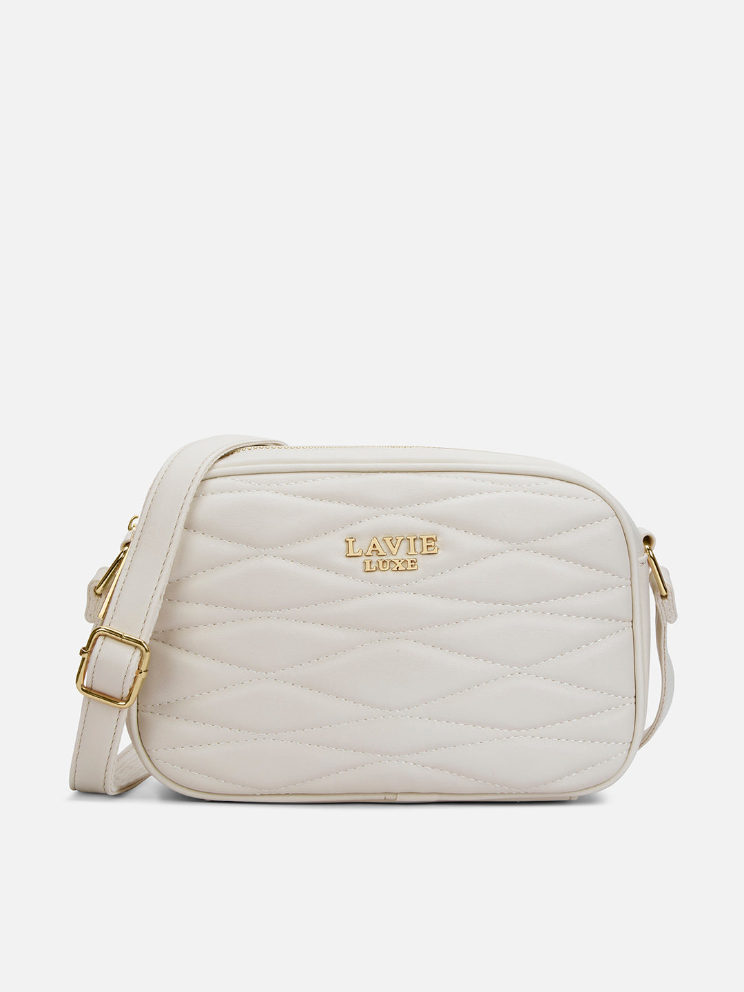 Lucie Quilted Box Slingbag Off White