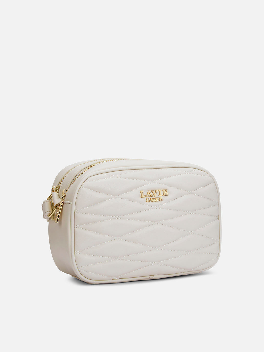 Lucie Quilted Box Slingbag Off White