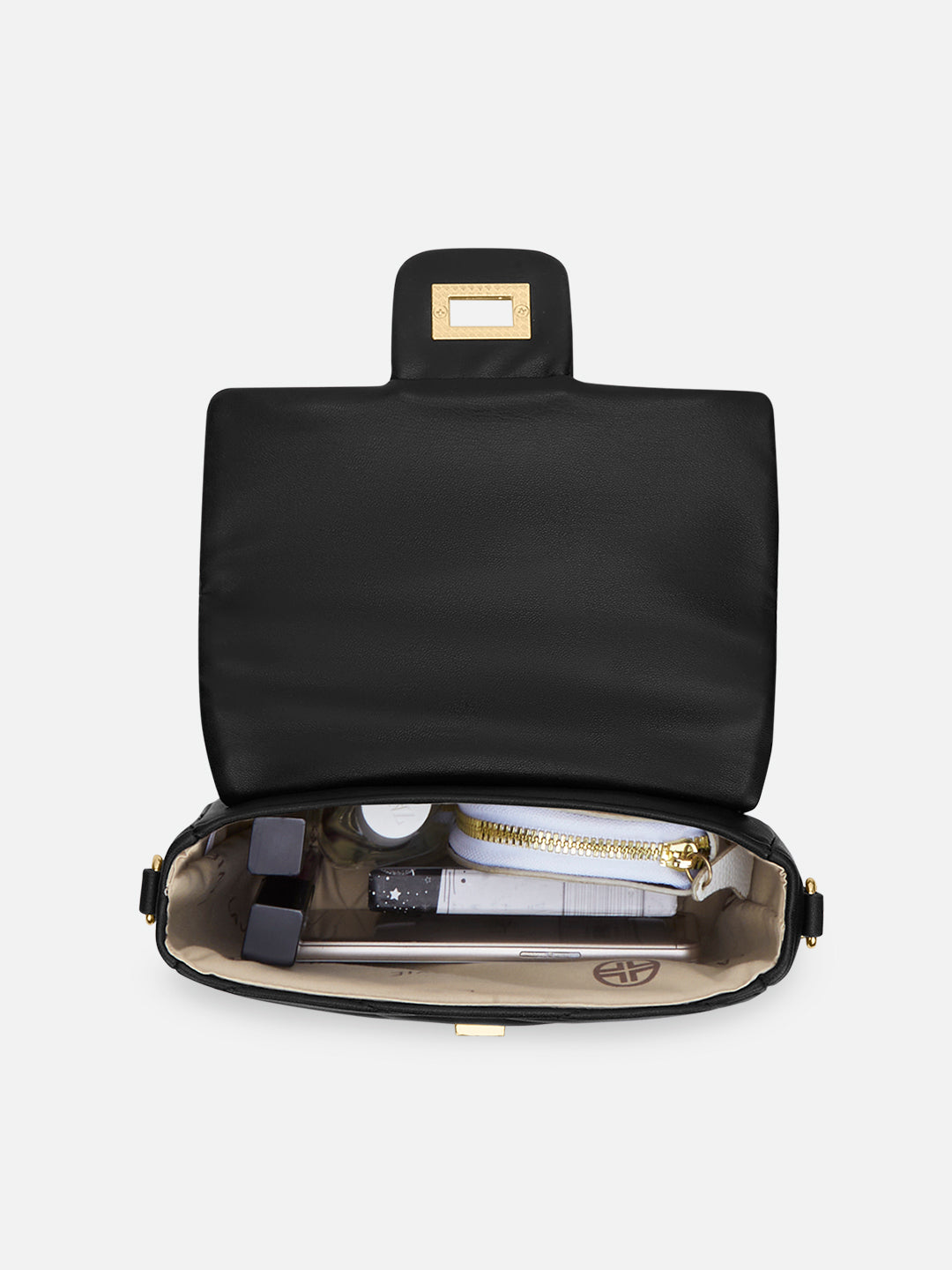 Lucie Quilted Slingbag Black