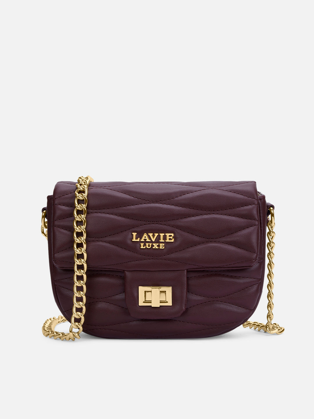 Lucie Quilted Slingbag Wine