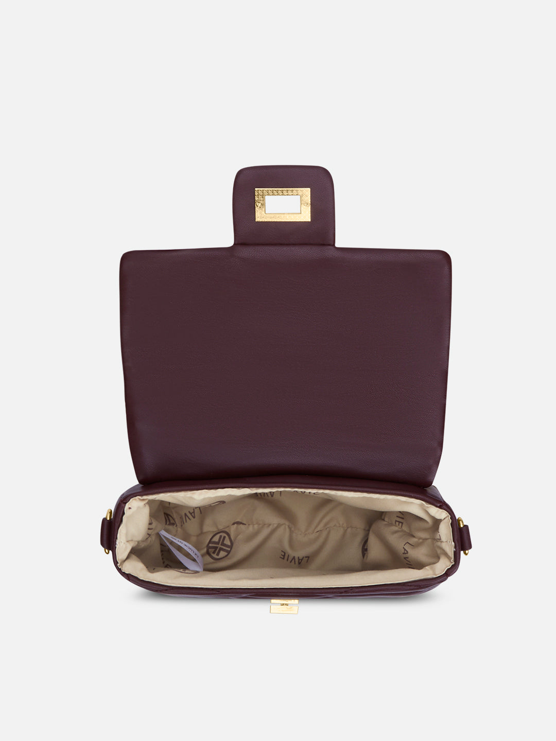 Lucie Quilted Slingbag Wine