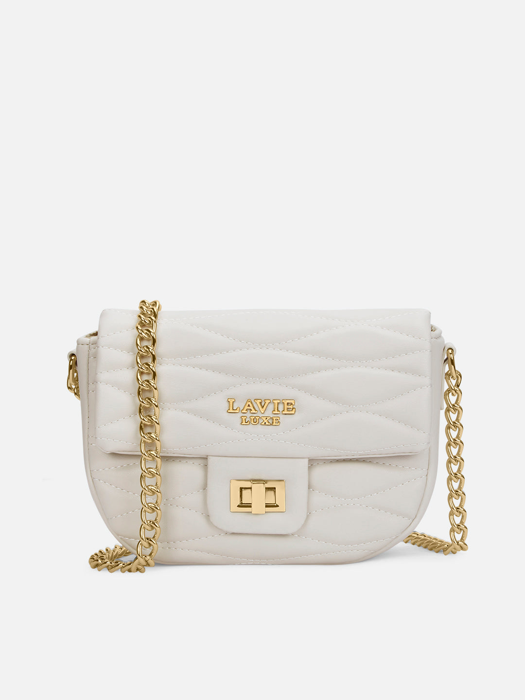 Lucie Quilted Slingbag Off White