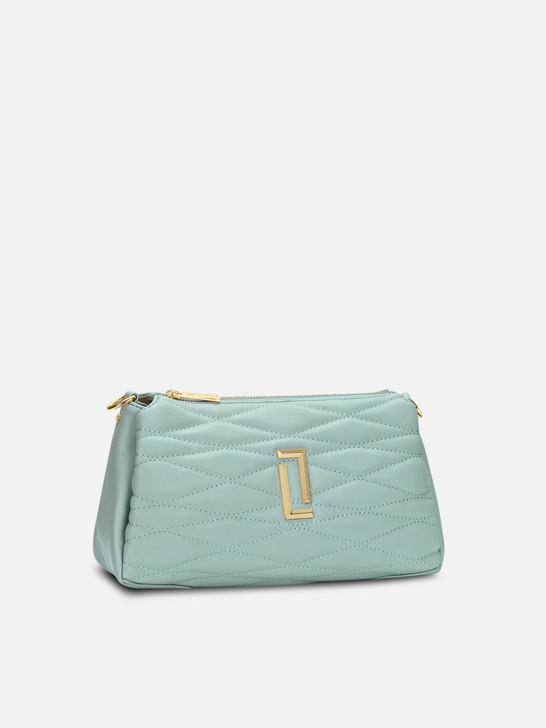 Lucie Quilted 3Compartment Slingbag Mint