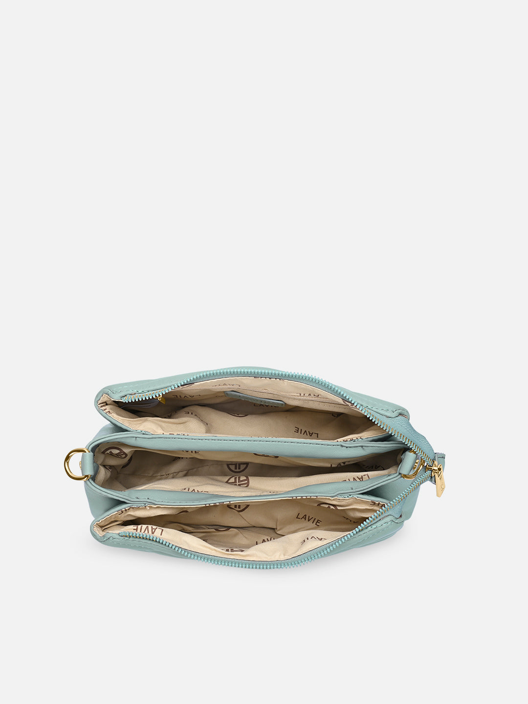 Lucie Quilted 3Compartment Slingbag Mint