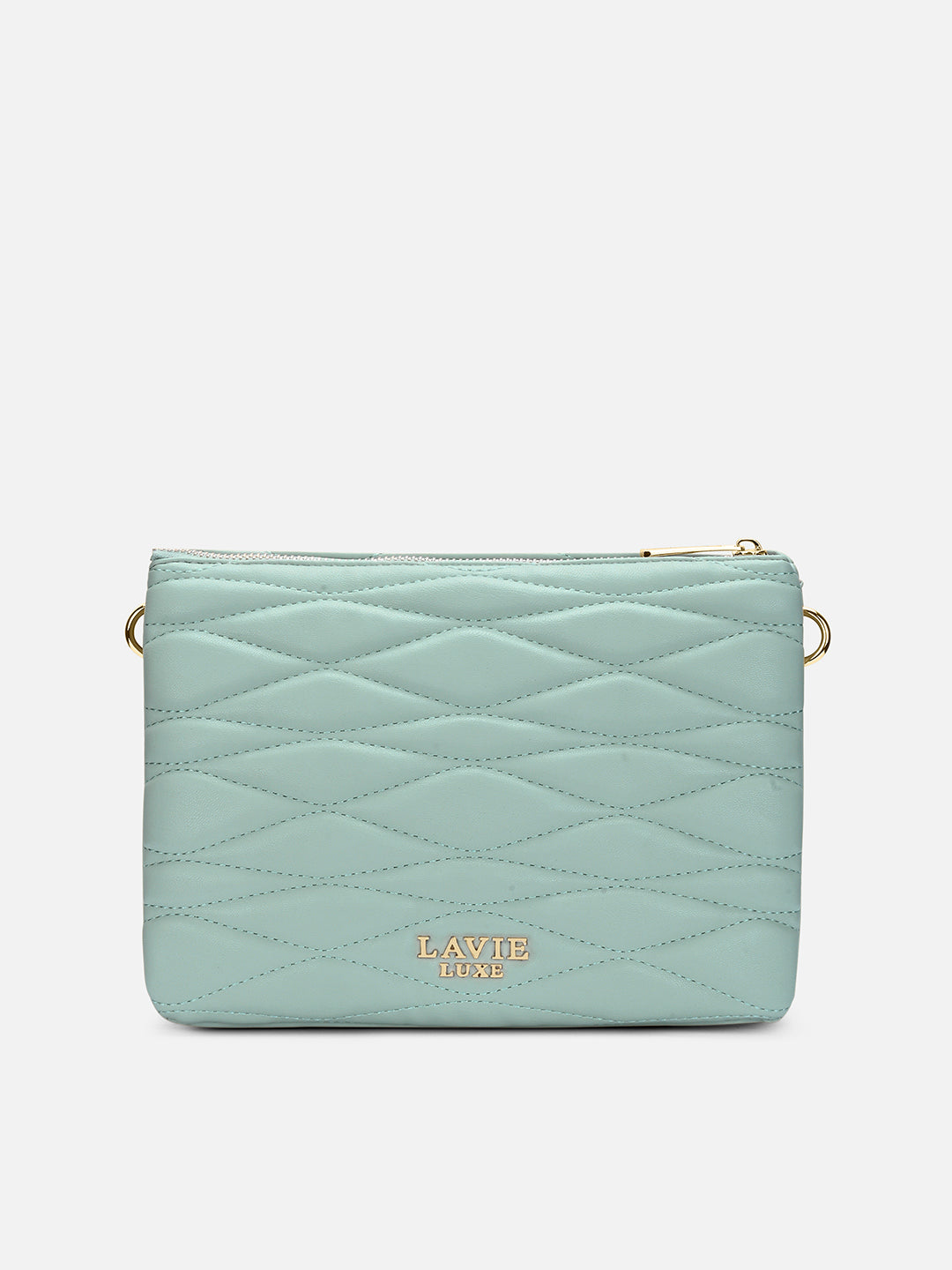 Lucie Quilted 5Compartment Slingbag Mint