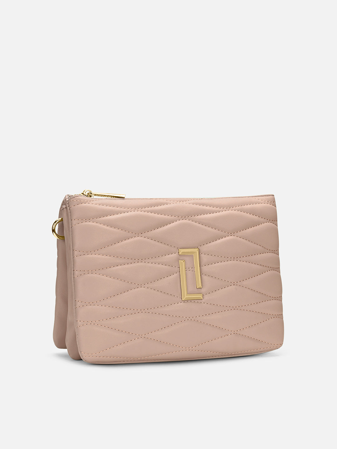 Lucie Quilted 5Compartment Slingbag Mocha