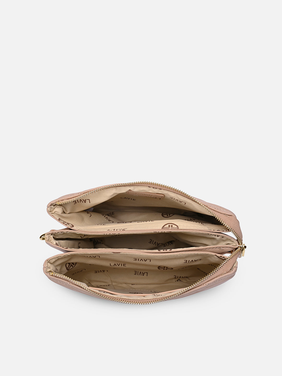 Lucie Quilted 5Compartment Slingbag Mocha