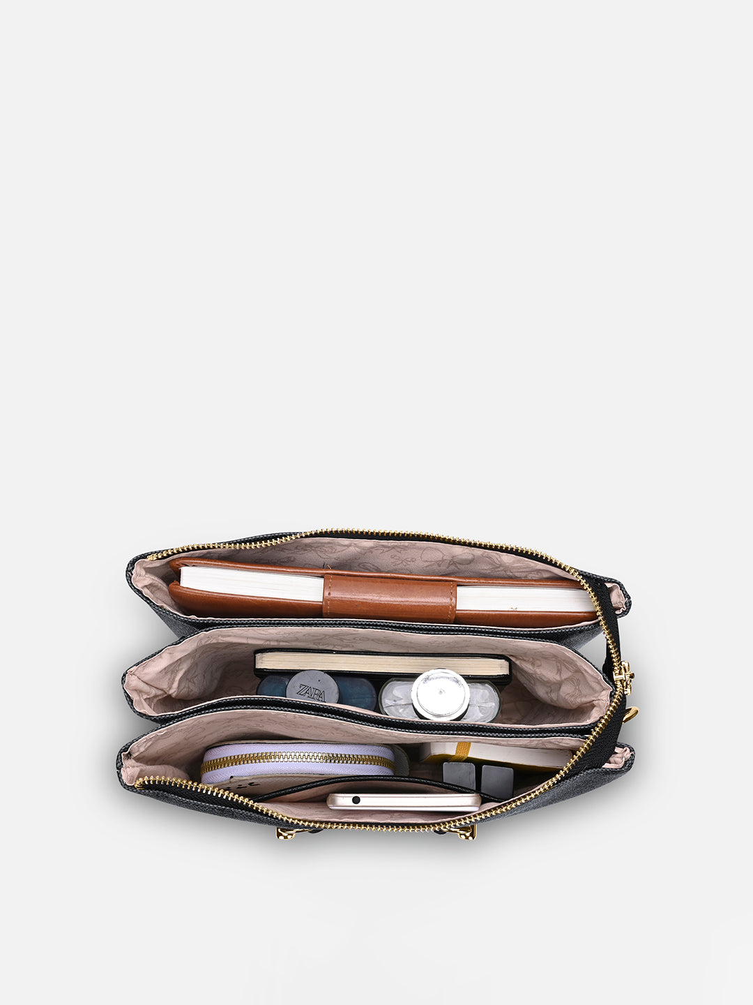 Mono Melvin 5 Compartment Large Sling Bag Charcoal