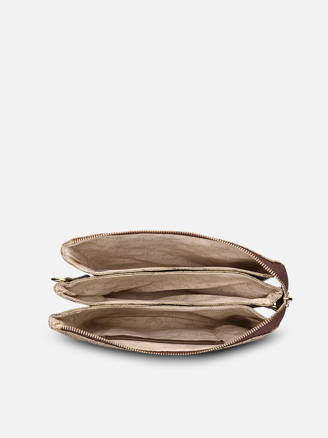 Mono Melvin 5 Compartment Large Sling Bag Latte