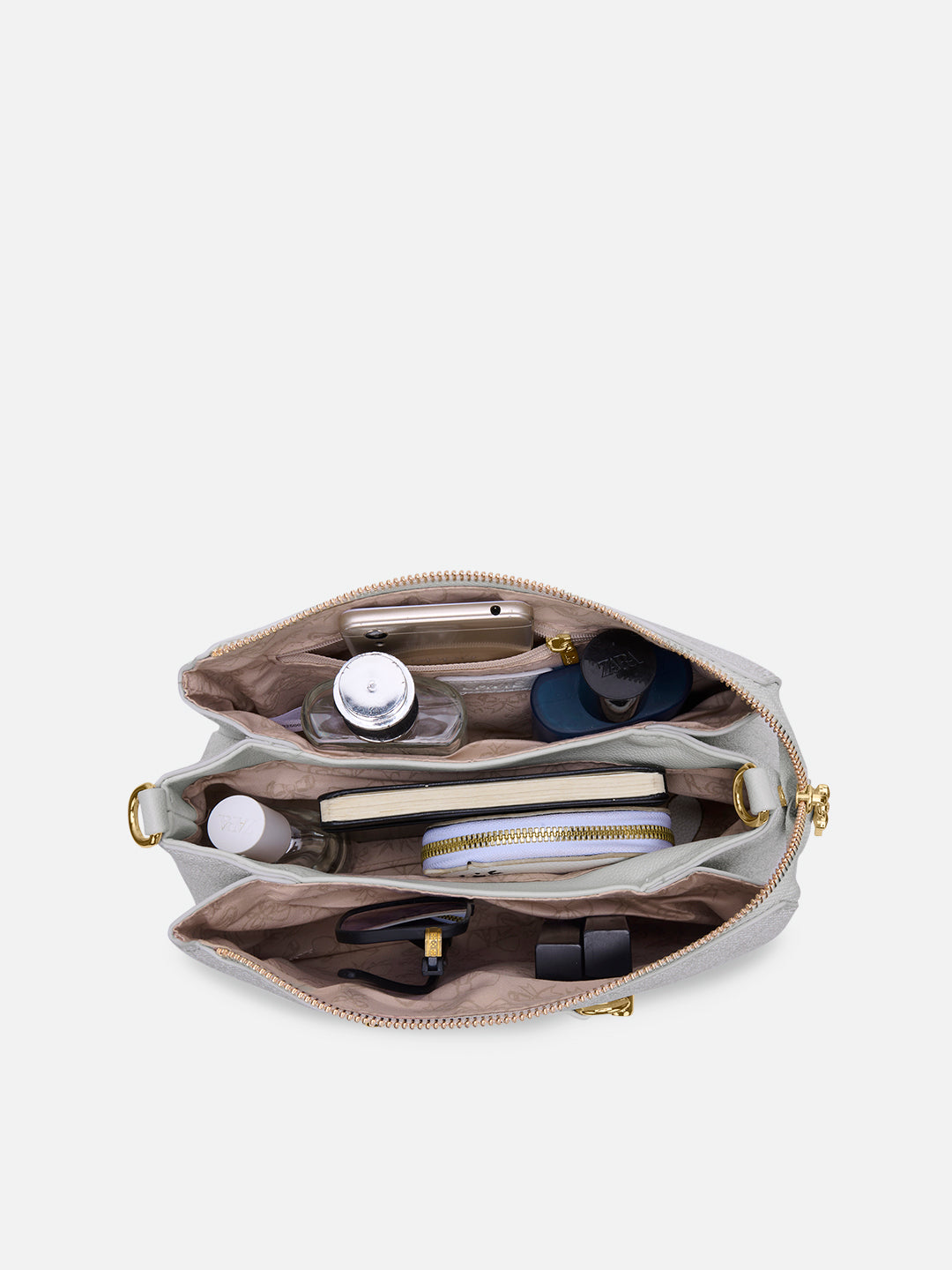 Mono Eloi 3 Compartment Medium Sling Bag Ivory