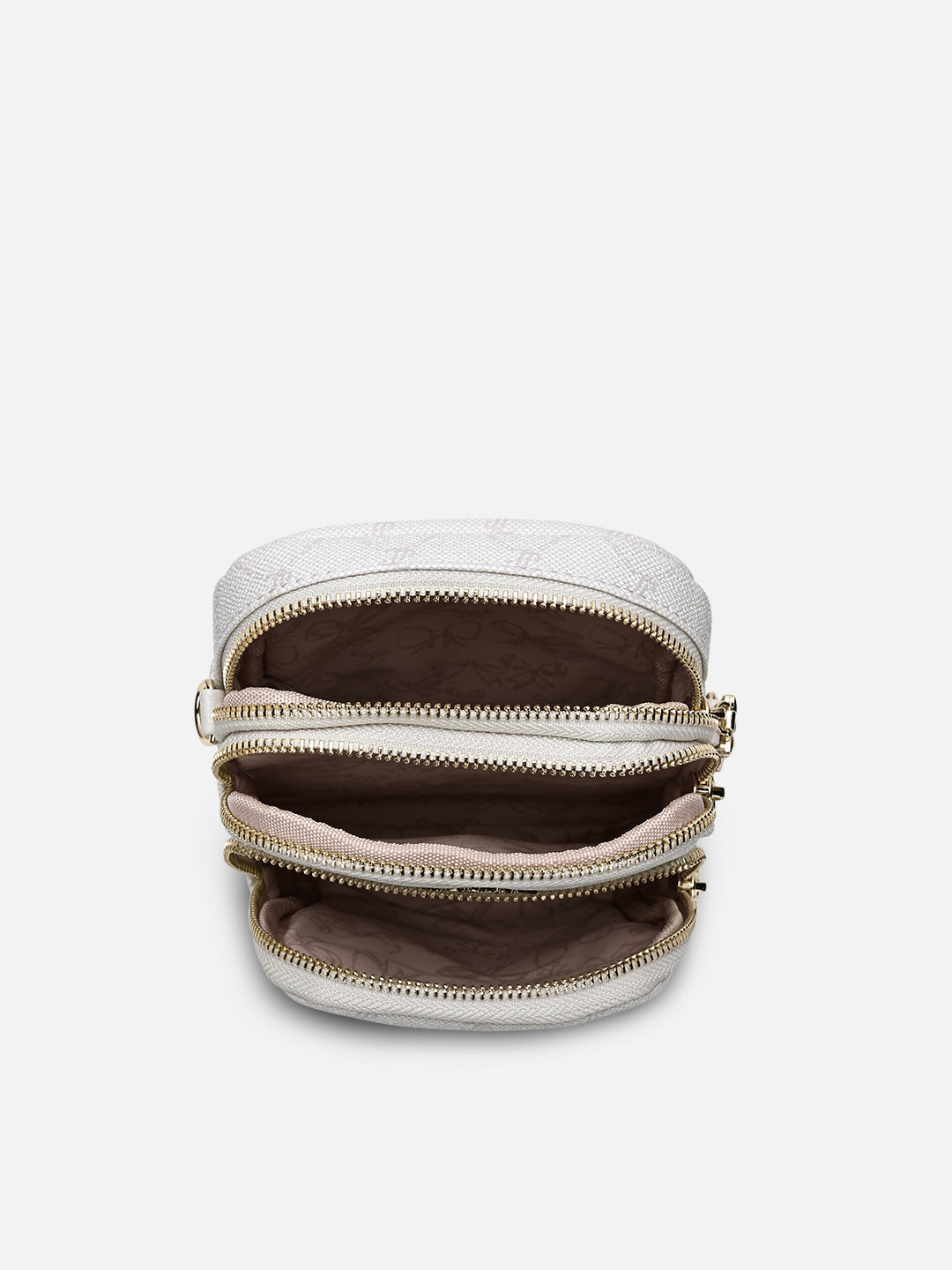 Mono Mason Mobile Vt 3 Compartment Medium Sling Bag Ivory