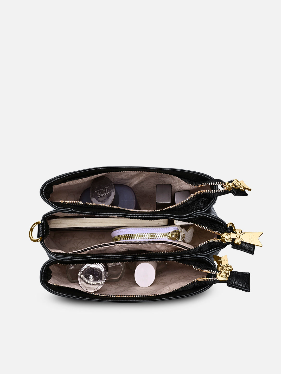 Mono Lior 3 Compartment Large Sling Bag Charcoal