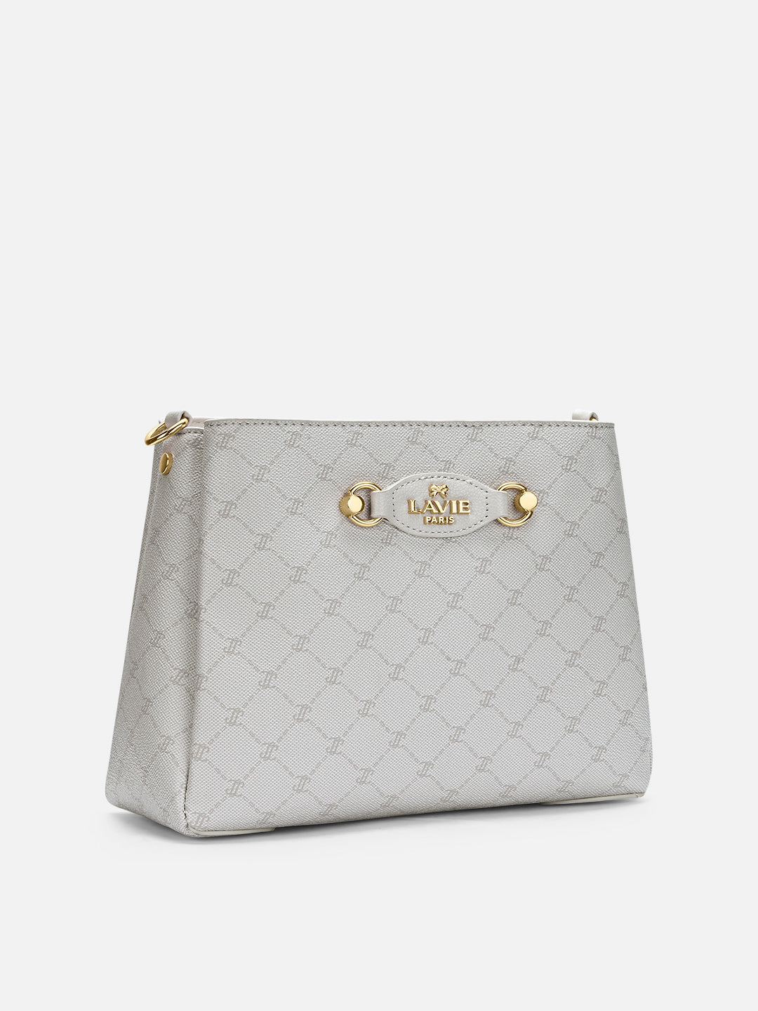 Mono Lior 3 Compartment Large Sling Bag Ivory