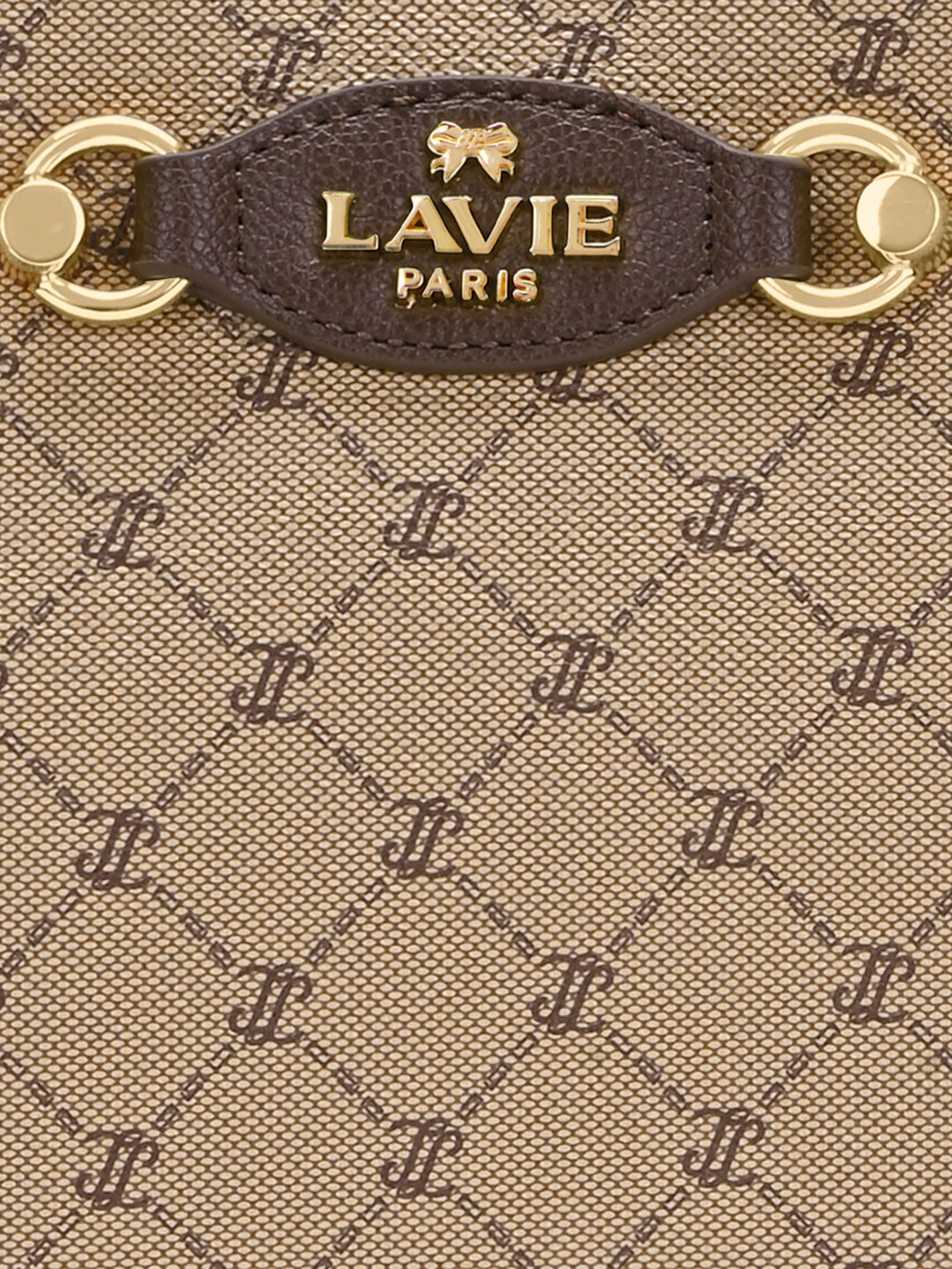 Mono Lior 3 Compartment Large Sling Bag Latte