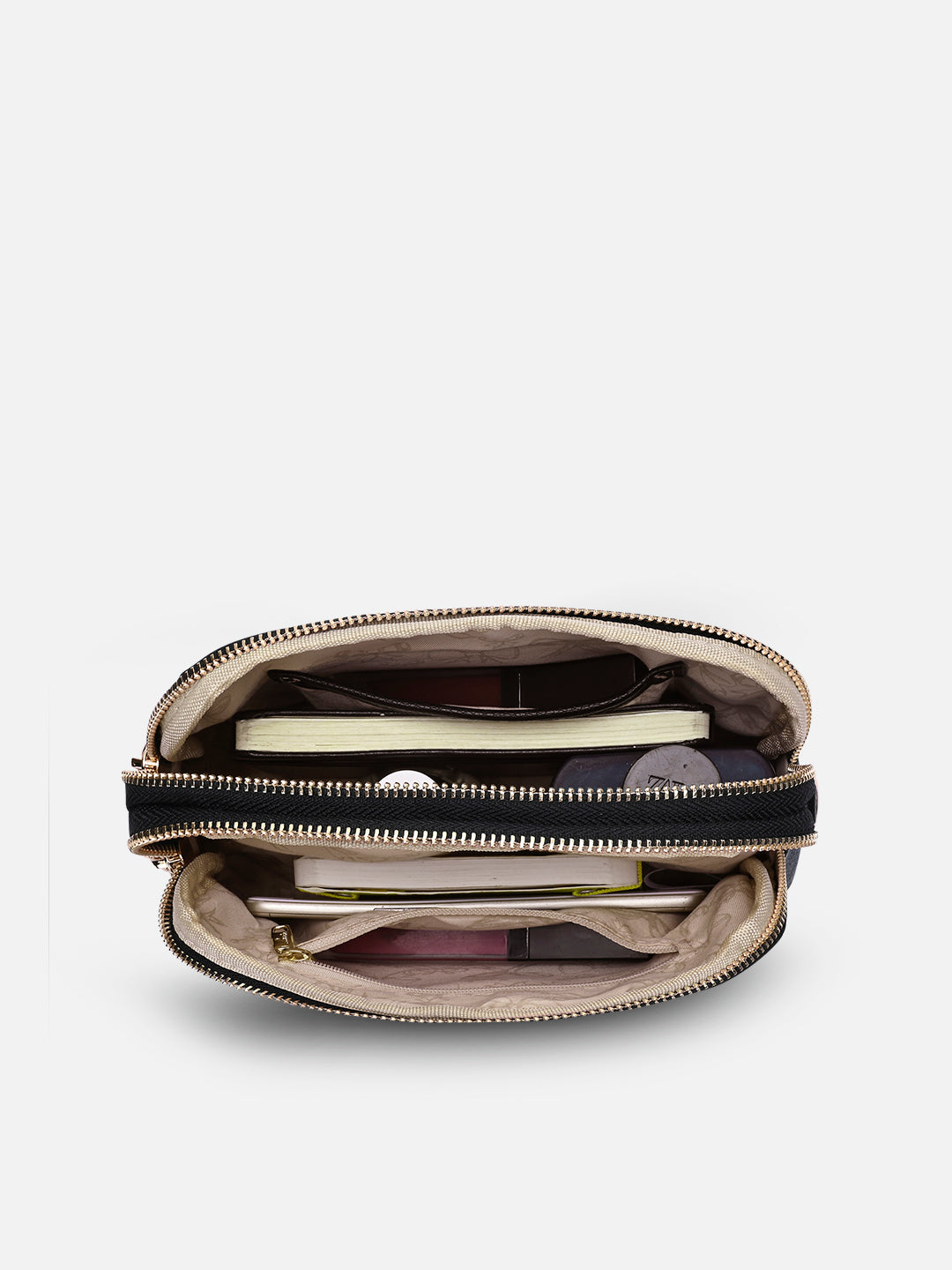 Mono Helen 3 Compartment Medium Sling Bag Charcoal