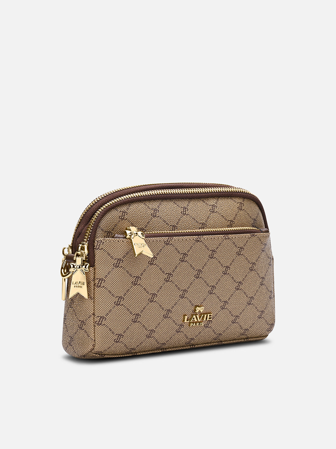 Mono Helen 3 Compartment Medium Sling Bag Latte