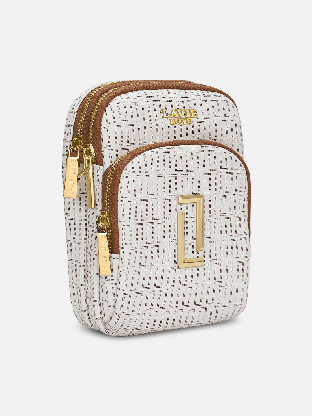 Monogram Mobile26 Vertical 3Compartment White