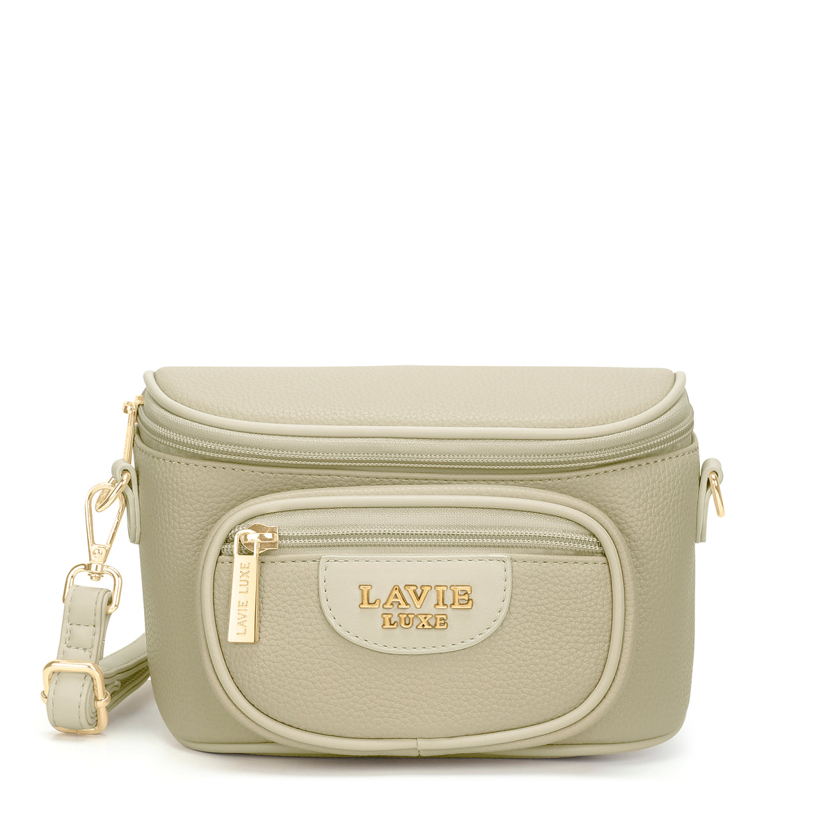 Sophie Oval Top Zip Beige