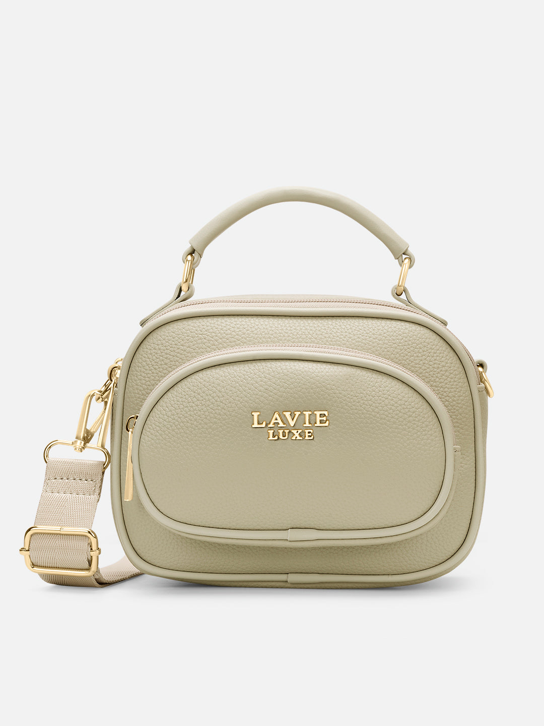 Sophie Top Handle Small Beige Sling Bag