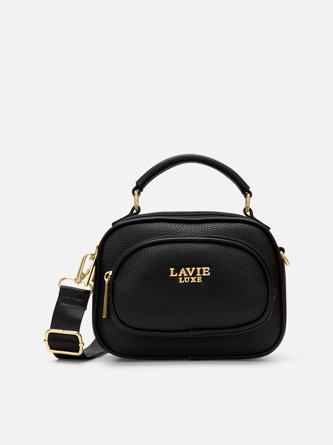 Sophie Top Handle Small Black Sling Bag
