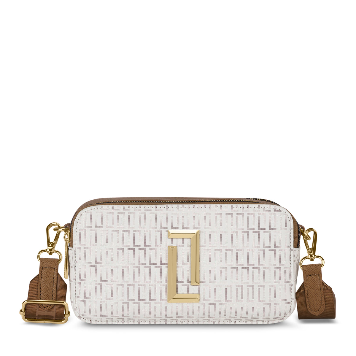 Lx Mono Fenny Box Ladies Small White Sling Bag