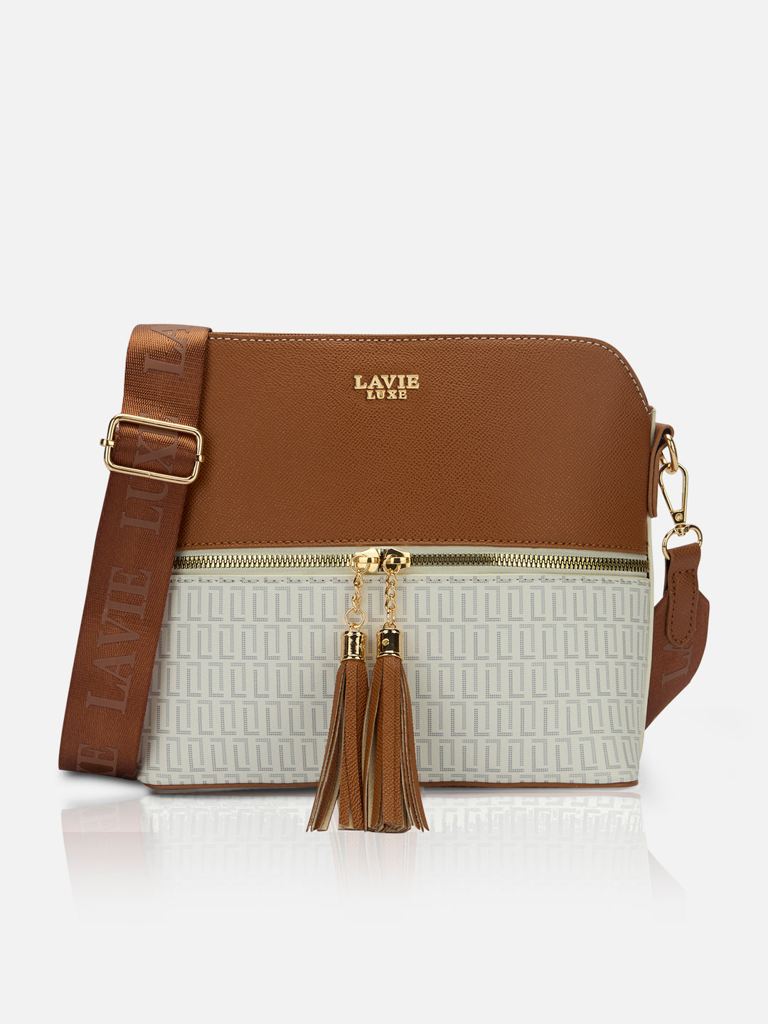 Lx Mono Tiara Ladies Medium White Sling Bag