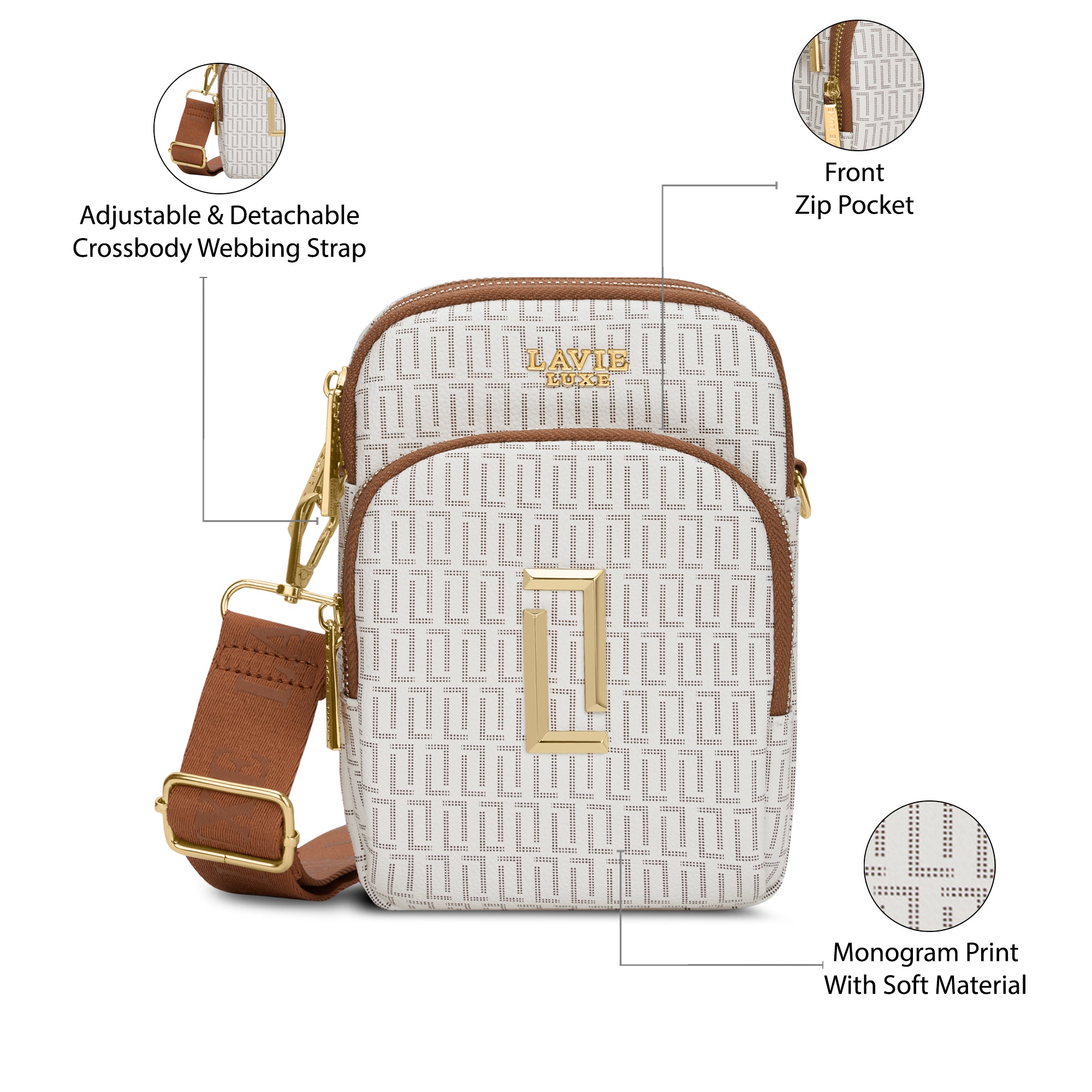Lx Mono Mobile26 3C Ladies Handbag