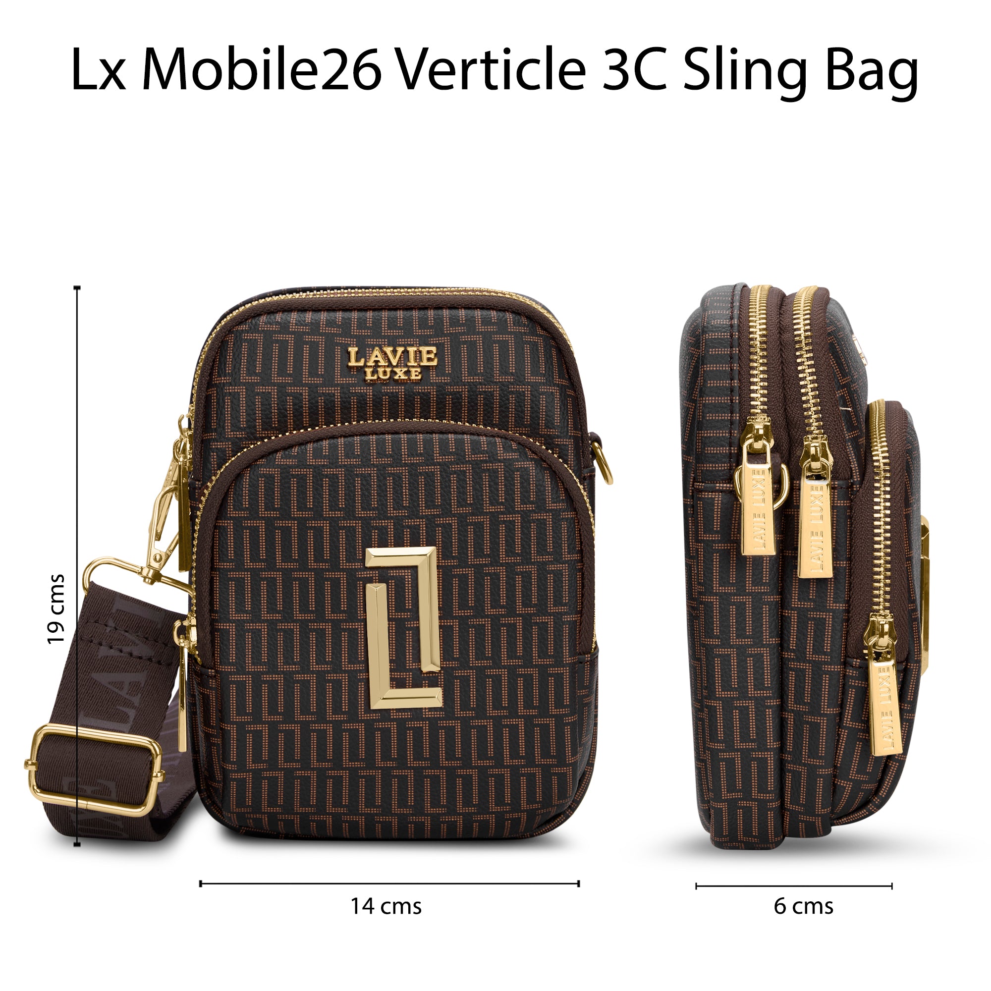 Lx Mono Mobile26 3C Ladies Handbag