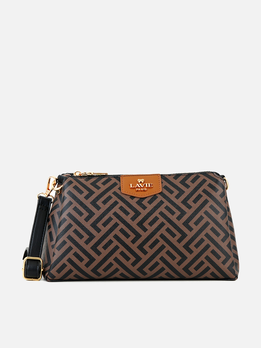Mono Ll Elor 3 Compartment Medium Cocoa Sling Bag