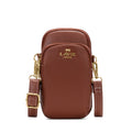 Soft Karen Mobile 2 Compartment Small Tan Sling Bag