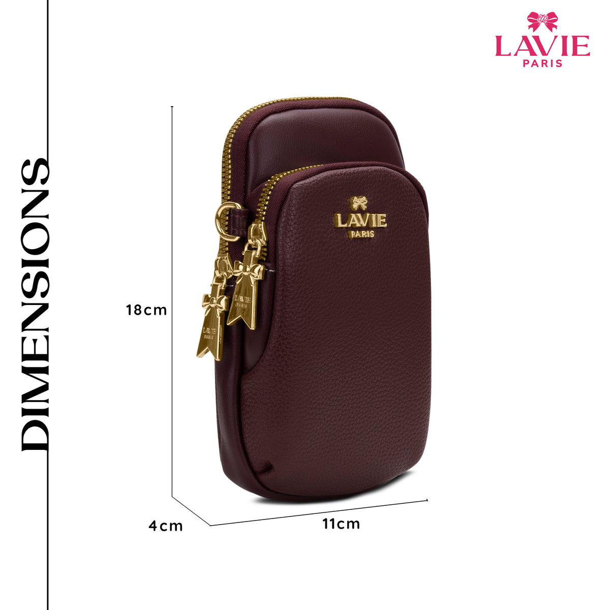 Soft Karen Mobile 2 Compartment Small Wine Sling Bag