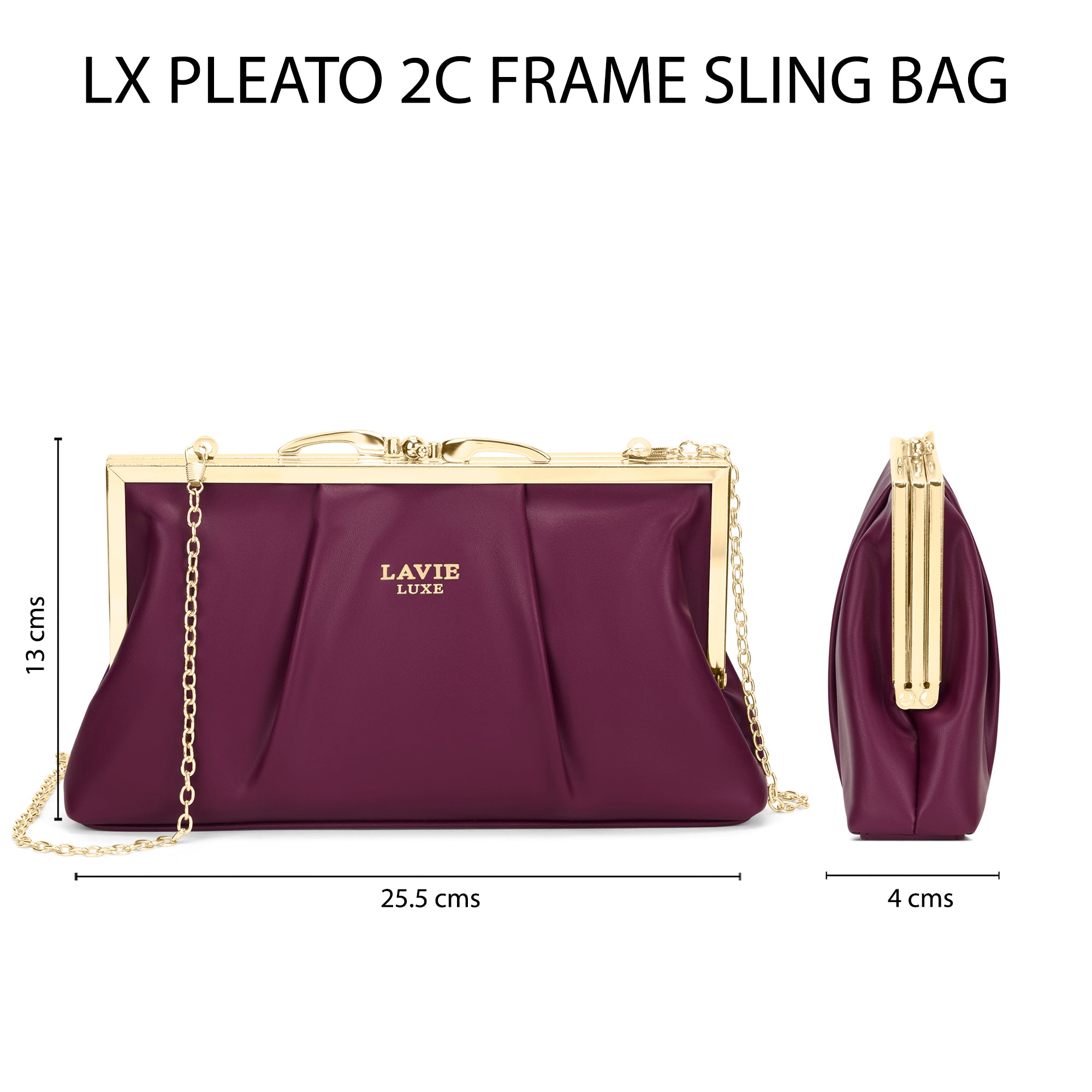 Pleato 2Compartment Frame Sling Bag