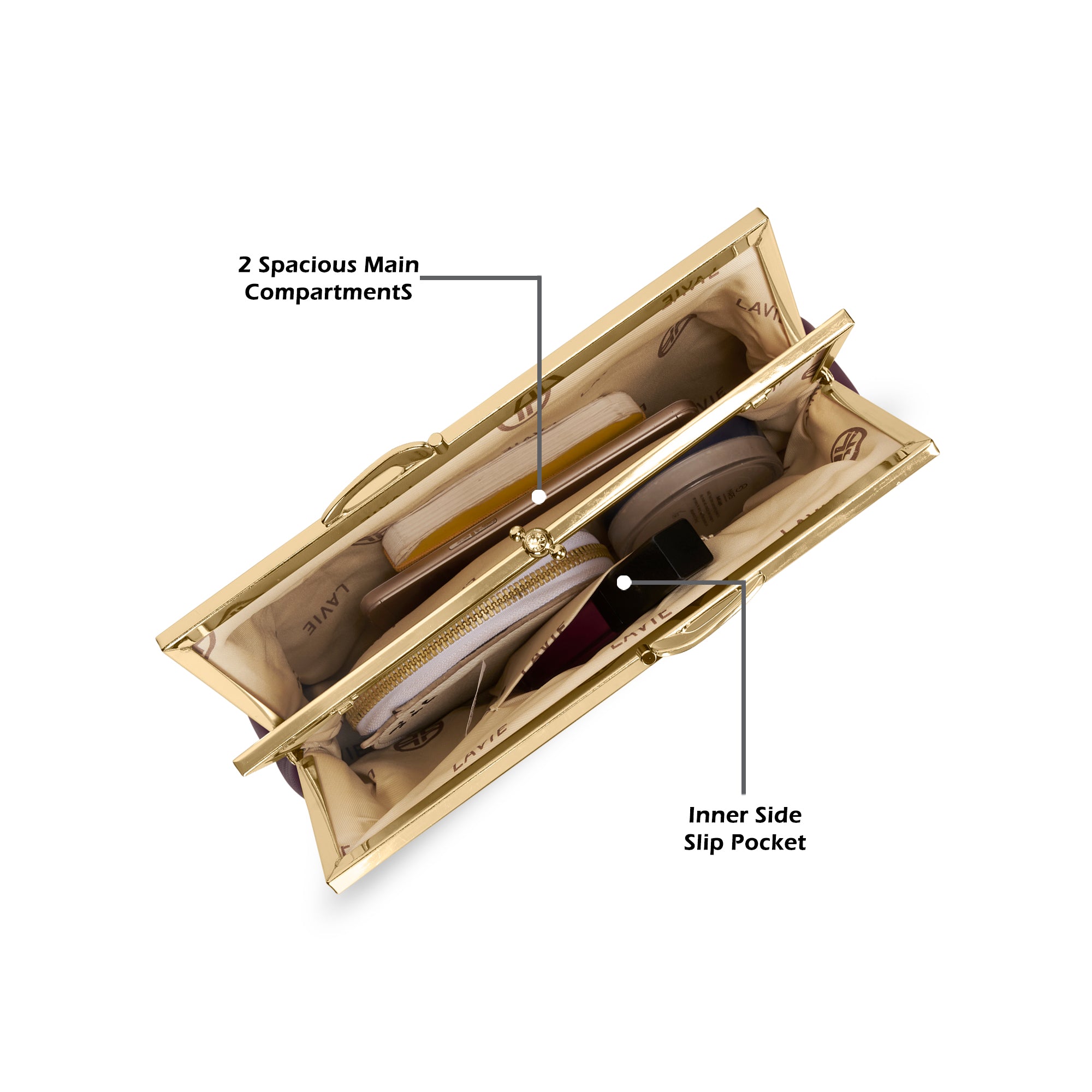 Pleato 2Compartment Frame Sling Bag