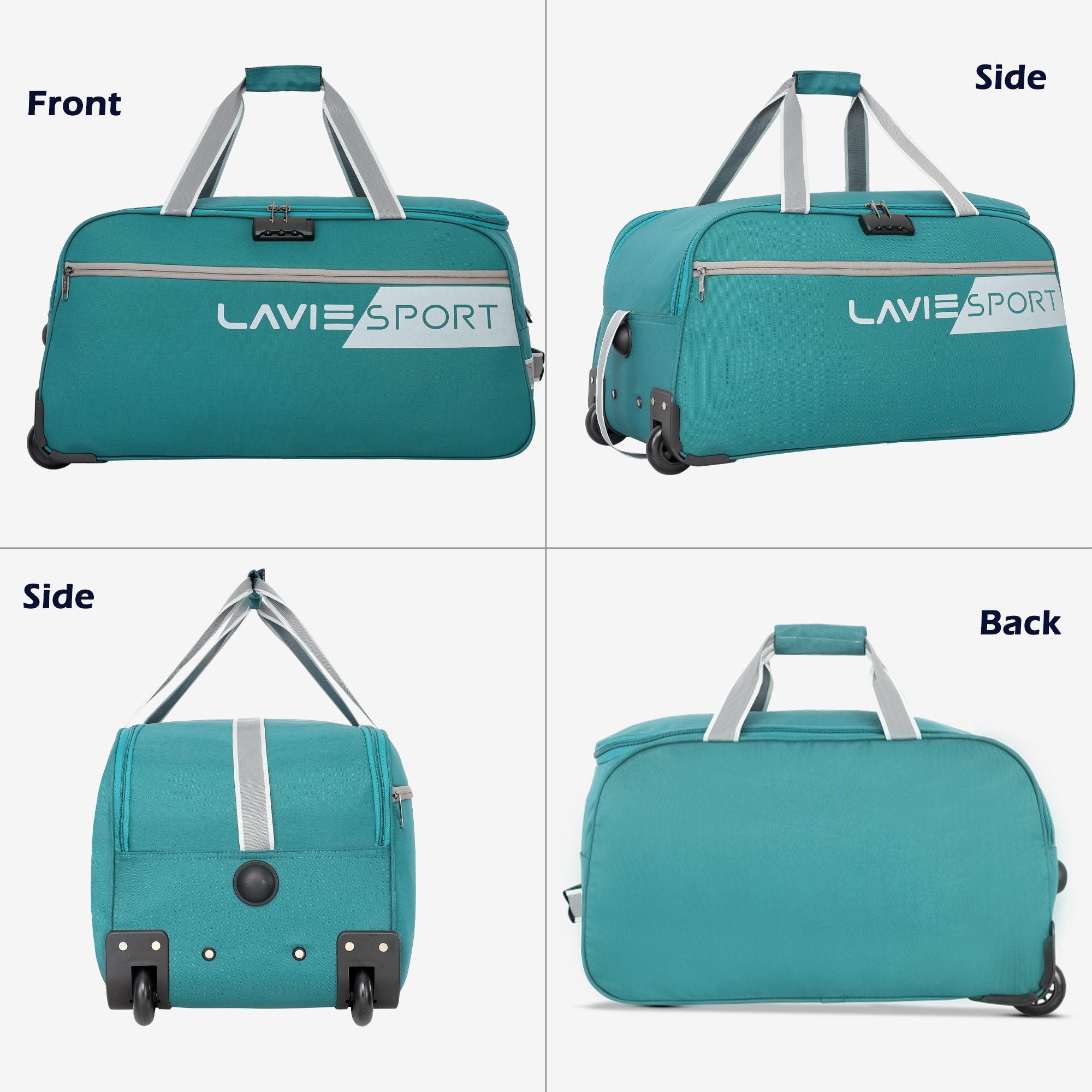 Camelot Wheel Duffle Bag Combi Lock Teal