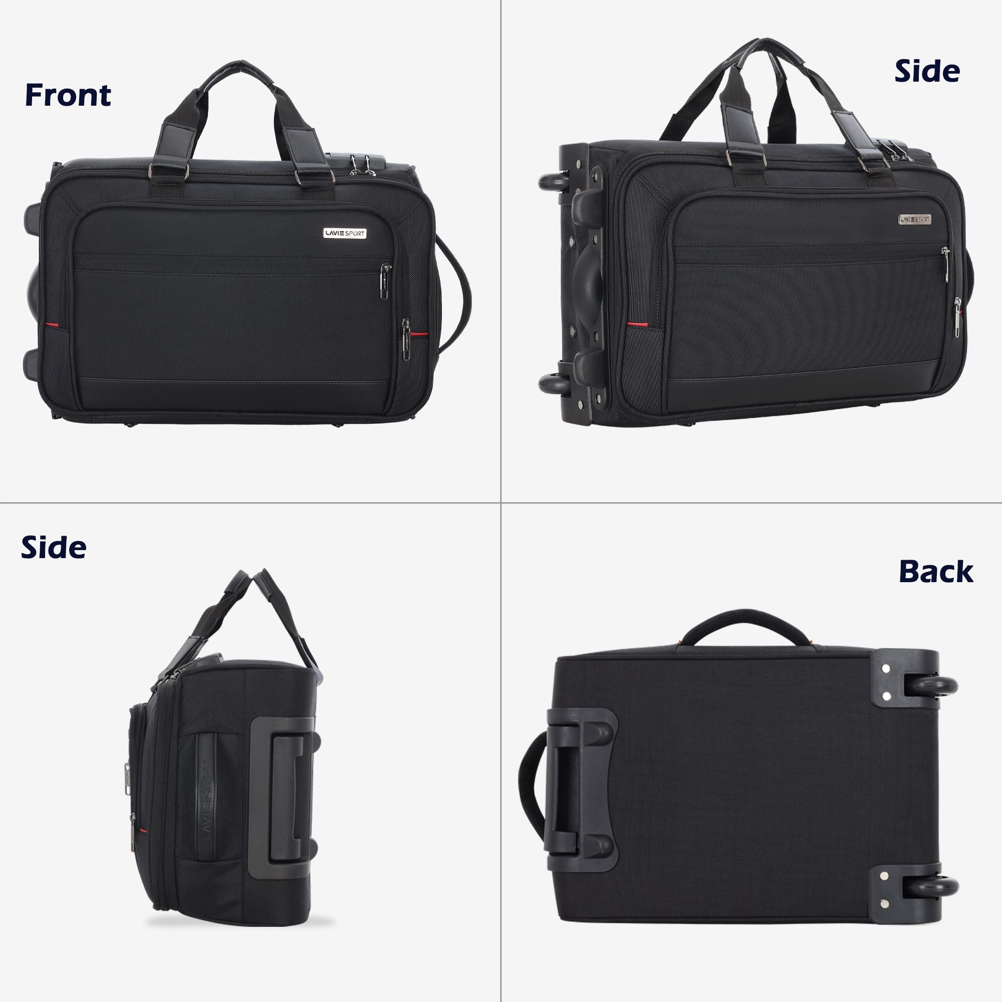 Matrix Wheel Duffle Bag Laptop Compatible Combi Lock Black/Black