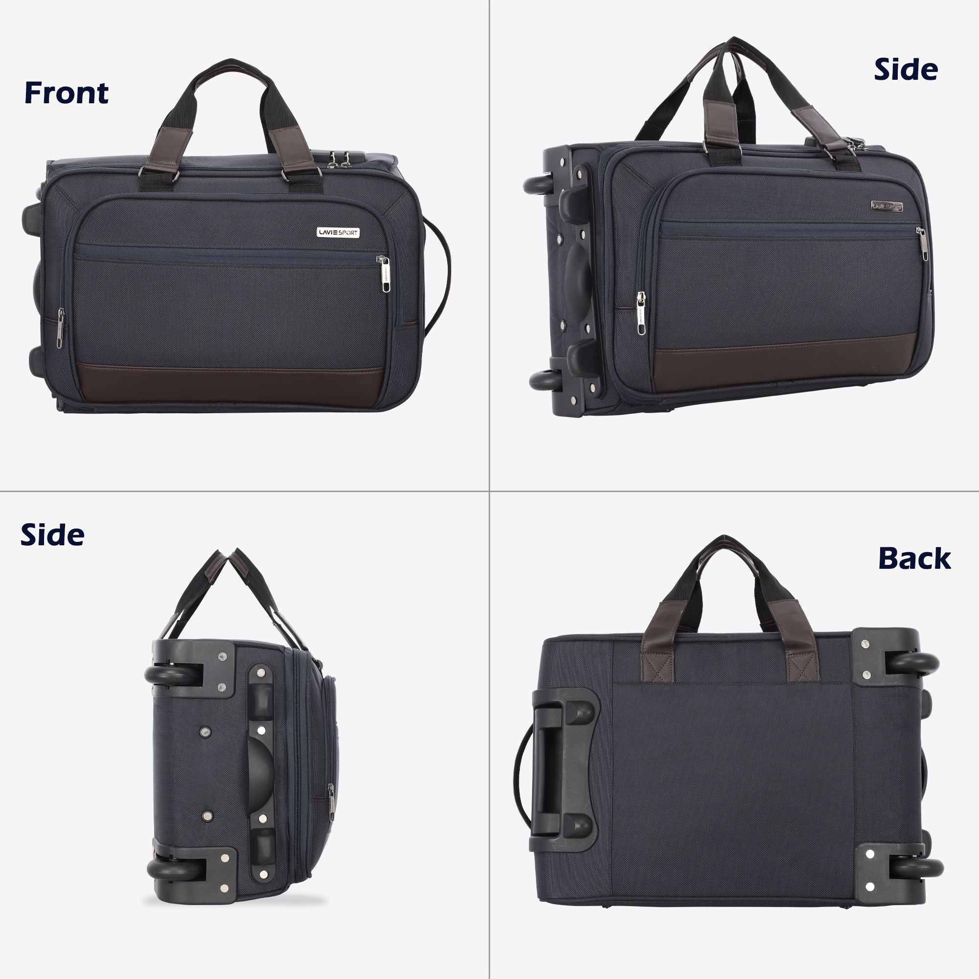 Matrix Wheel Duffle Bag Laptop Compatible Combi Lock C.Blue/Choco