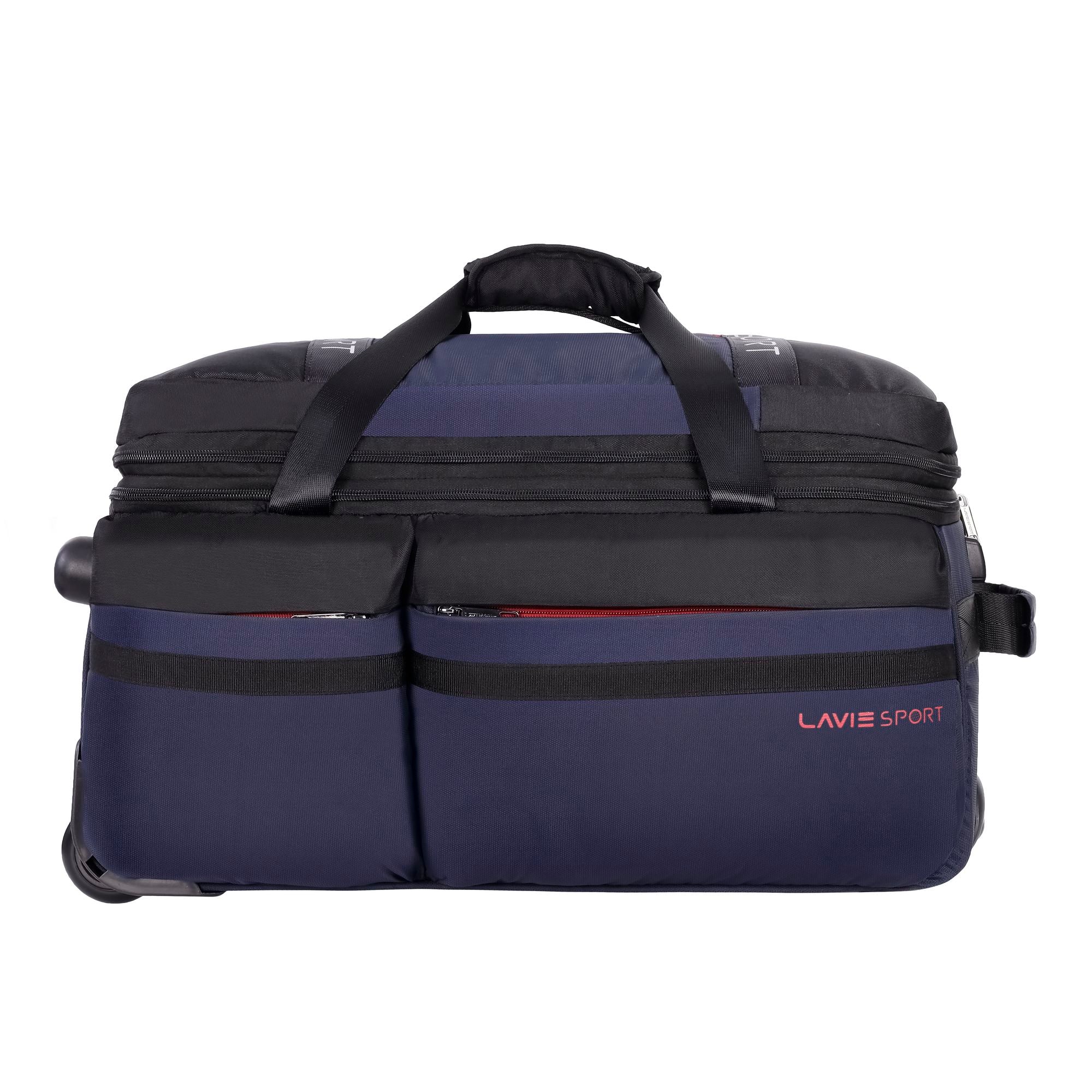 Apollo Wheel Duffle Trolley Bag Black/Navy