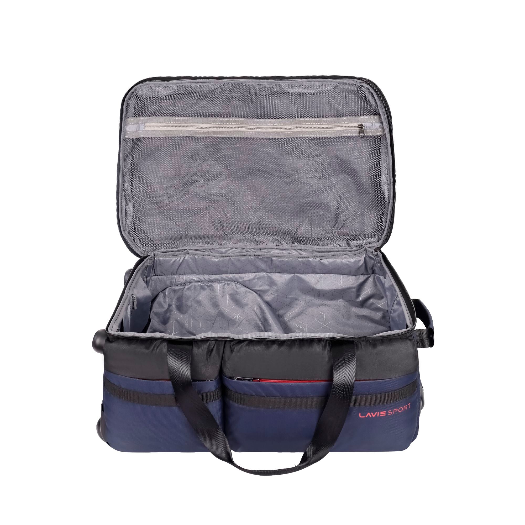 Apollo Wheel Duffle Trolley Bag Black/Navy