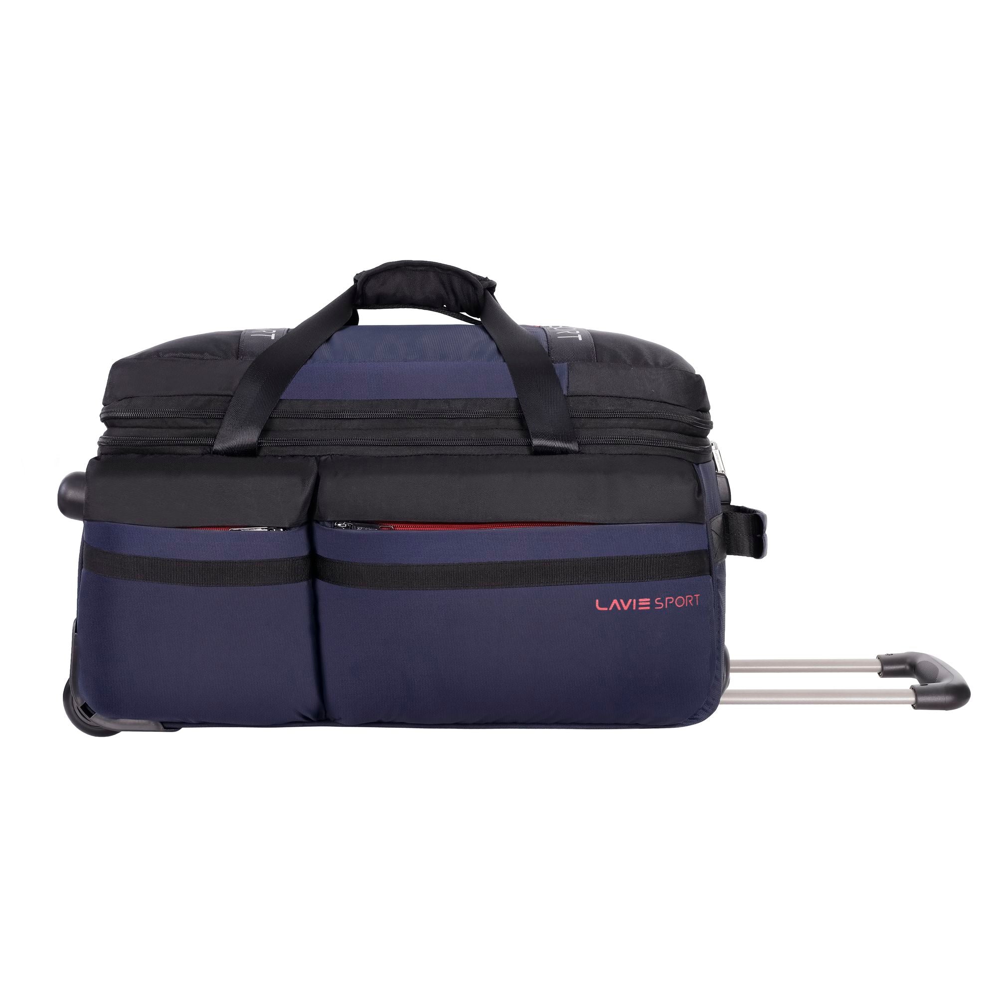 Apollo Wheel Duffle Trolley Bag Black/Navy