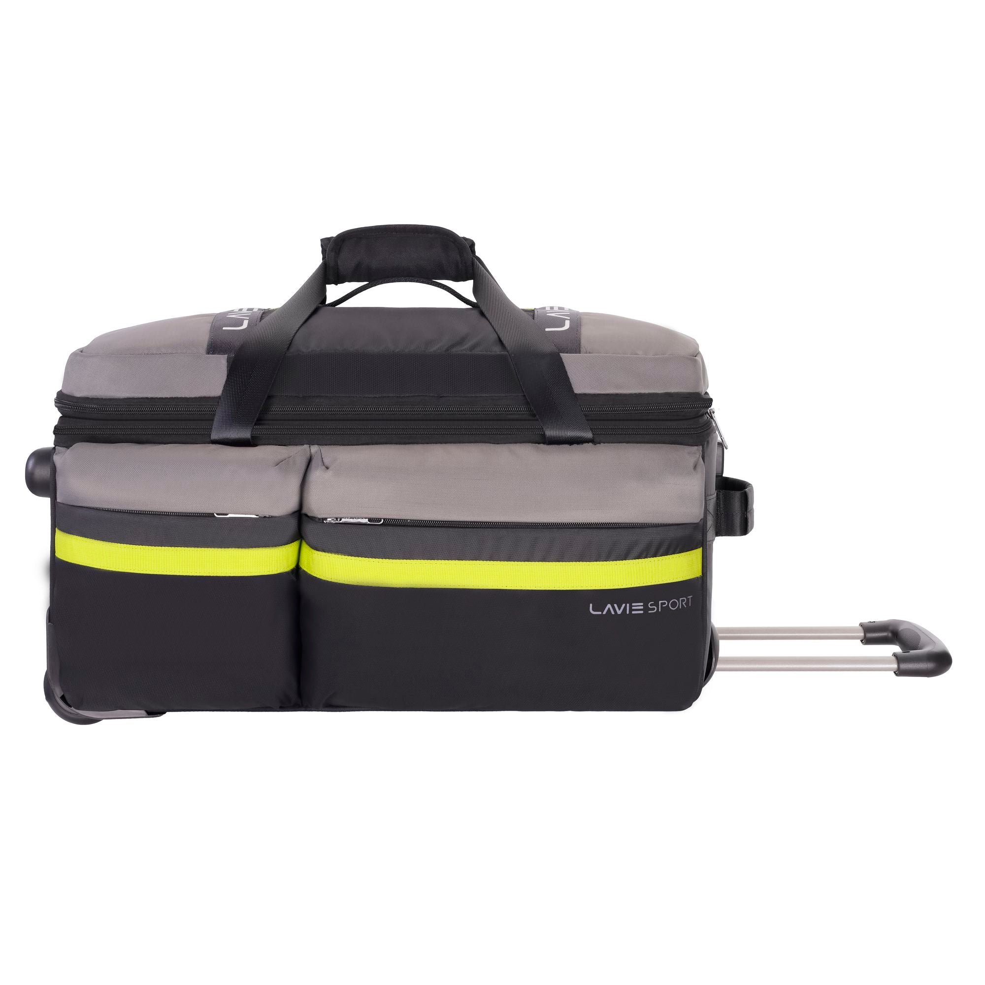 Apollo Wheel Duffle Trolley Bag Black/Grey