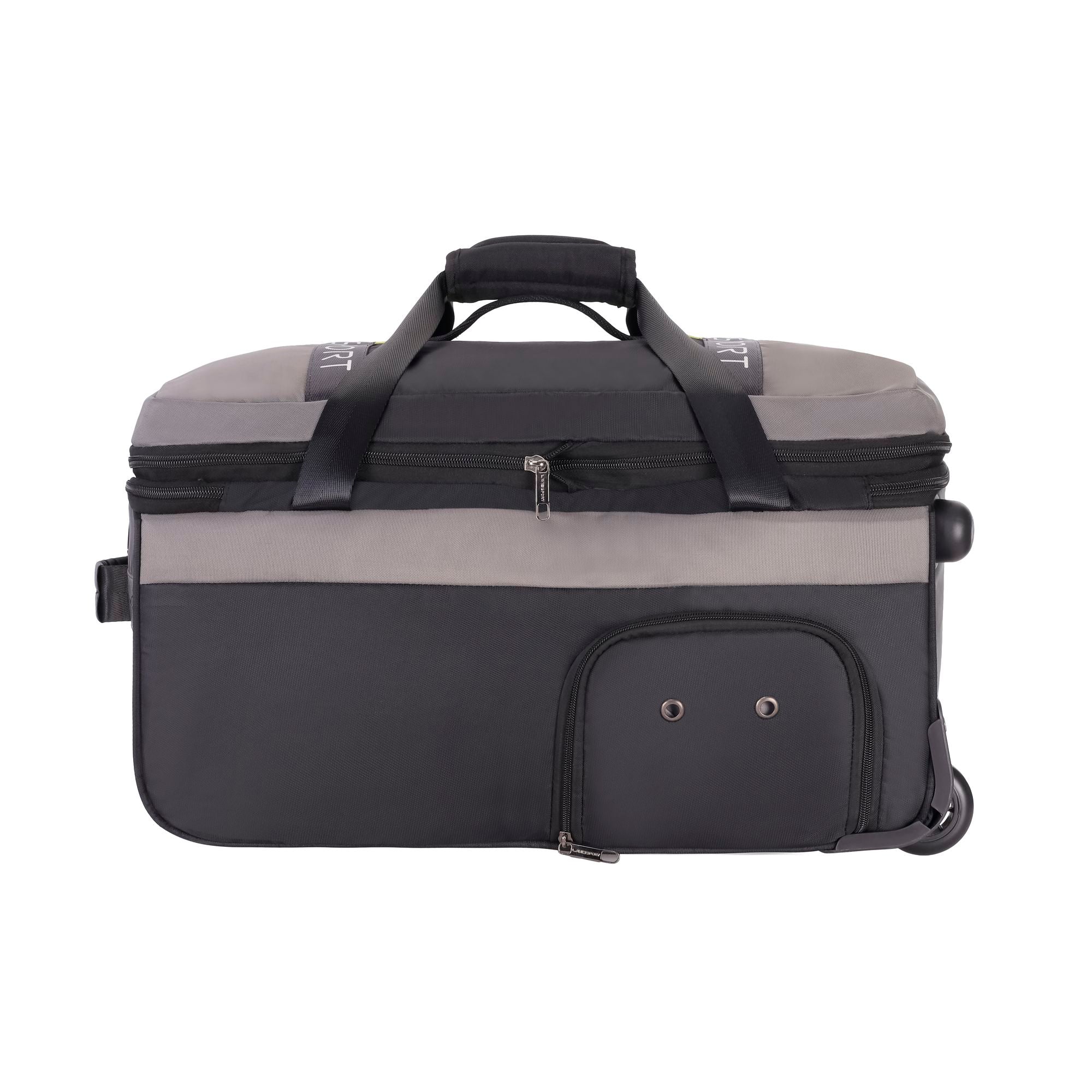 Apollo Wheel Duffle Trolley Bag Black/Grey