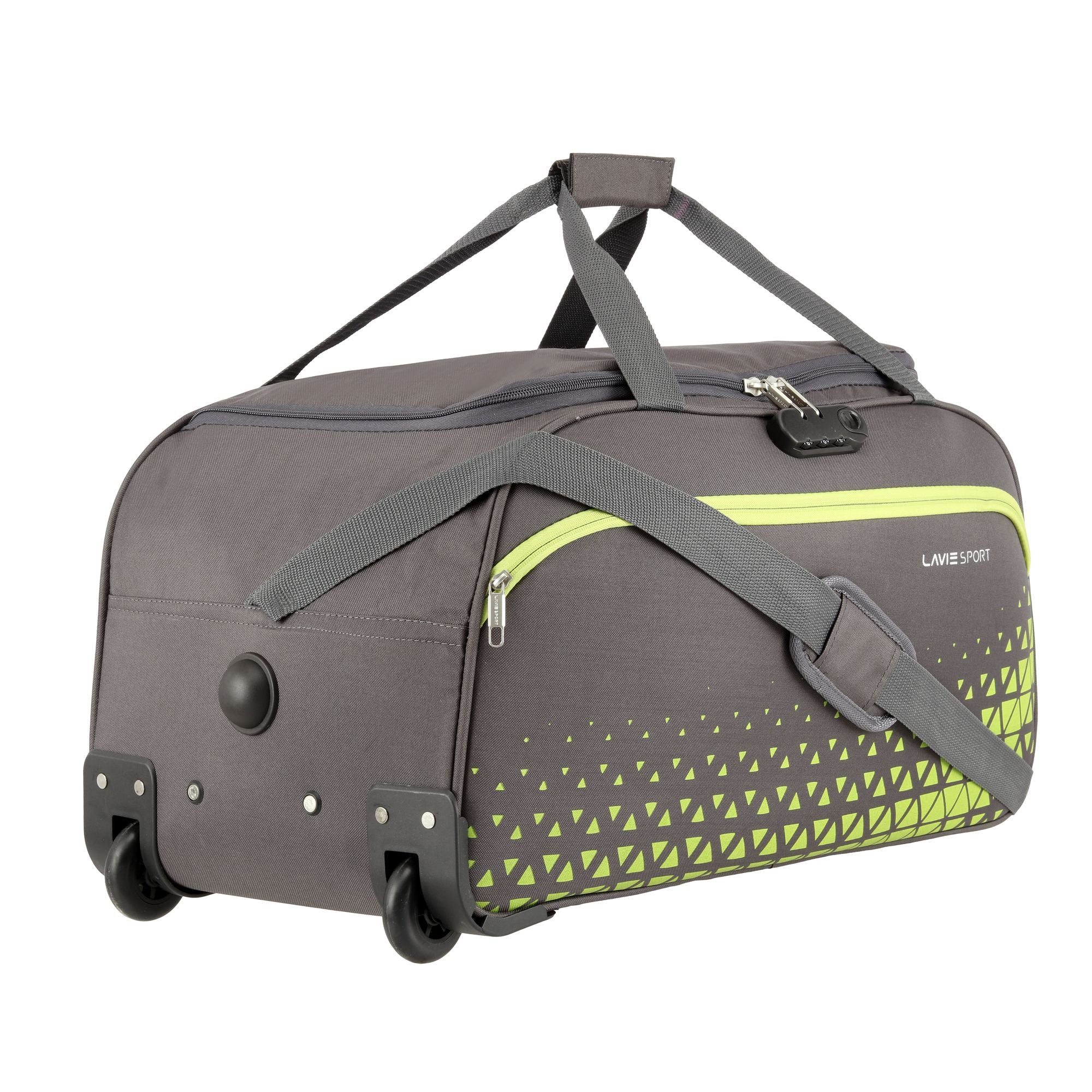 Antitheft Axle Wheel Duffle Bag Dk.Grey