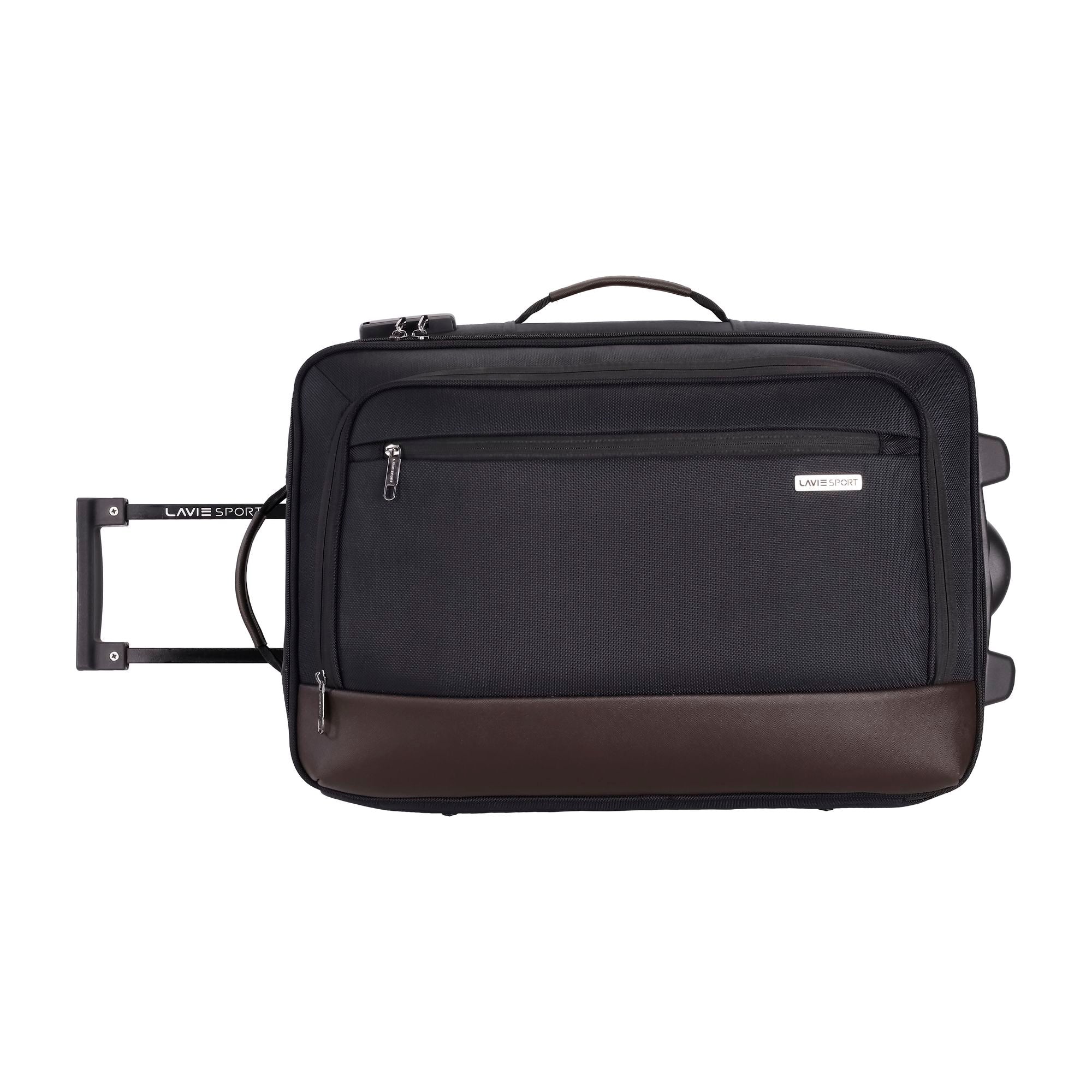 Pyramid Wheel Duffle Trolley Bag Black/Choco